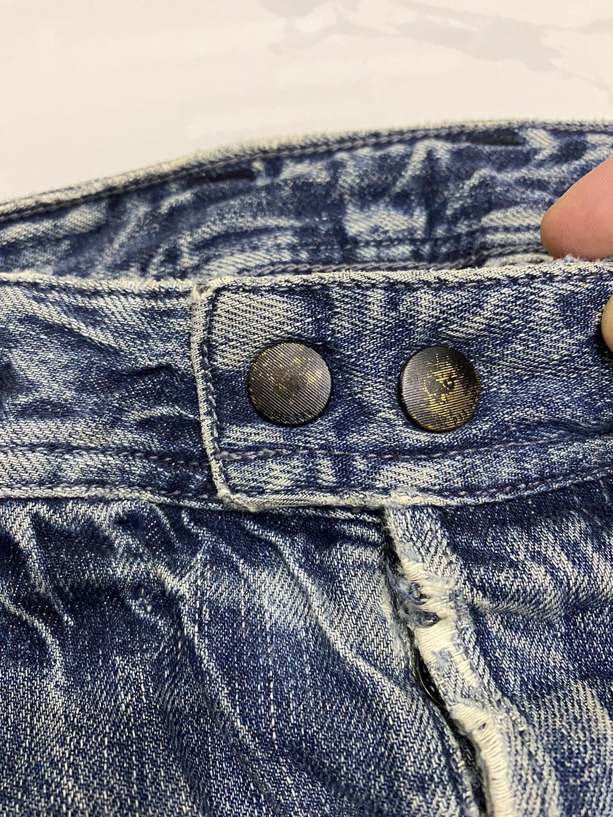 Diesel DIESEL DENIM BIKER JEANS ZIGZAG PATCHWORK DISTRESSED Size US 33 - 17 Thumbnail