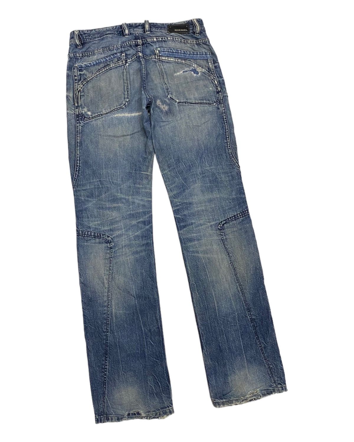 Diesel DIESEL DENIM BIKER JEANS ZIGZAG PATCHWORK DISTRESSED Size US 33 - 12 Thumbnail