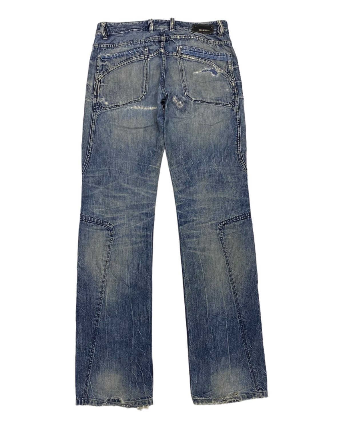 Diesel DIESEL DENIM BIKER JEANS ZIGZAG PATCHWORK DISTRESSED Size US 33 - 4 Thumbnail