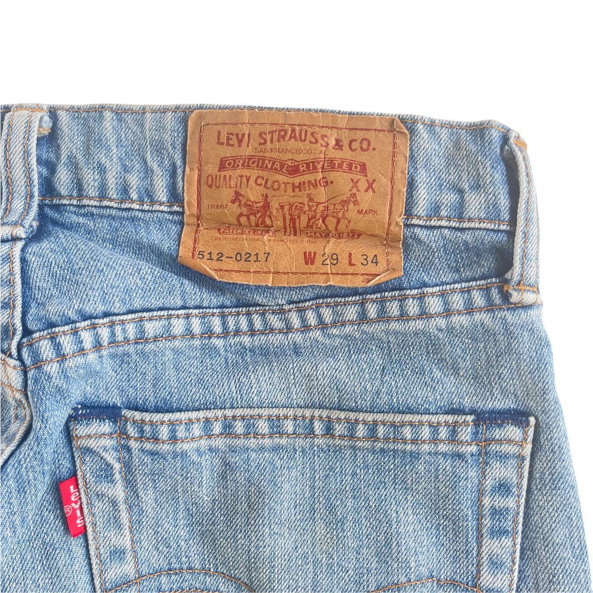 Levi's × Levi's Vintage Clothing × Vintage Vintage 90s Levi’s Straight Cut Denim Jeans 29x34 Size US 29 - 6 Thumbnail