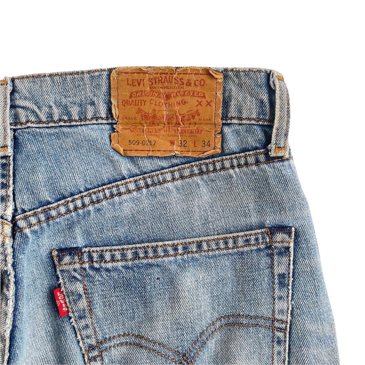 Levi's × Levi's Vintage Clothing × Vintage Vintage 90s Levi’s Trashed Mud Wash Denim Jeans 32x34 Size US 30 / EU 46 - 8 Thumbnail