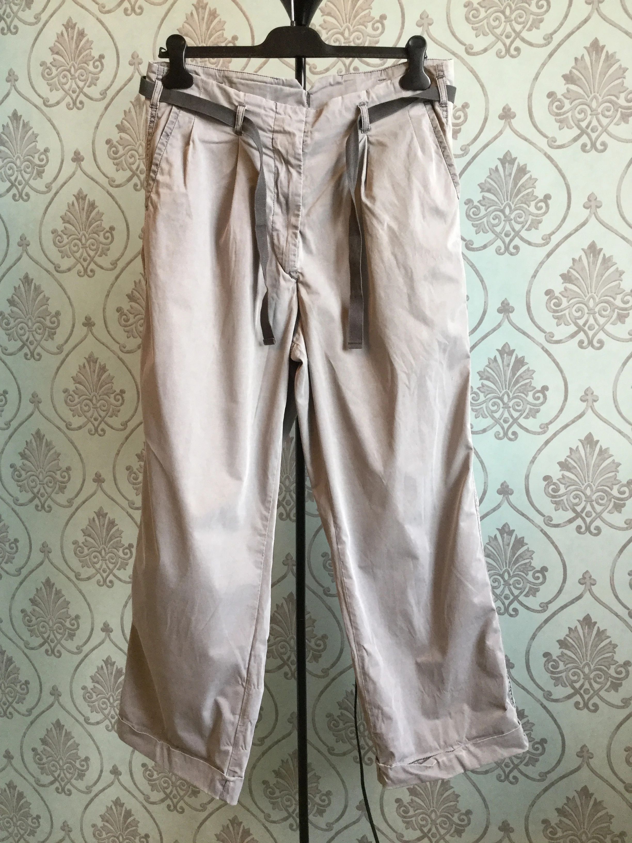 image of Maison Margiela Chino Pants.like Uma Wang Or Ann Demeulemeester in Grey, Women's (Size 29)