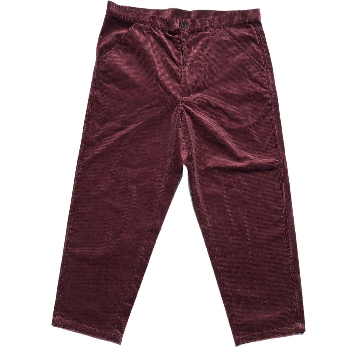 Pre-owned Comme Des Garçons S.a.s. Burgundy Corduroy Pants Nwt