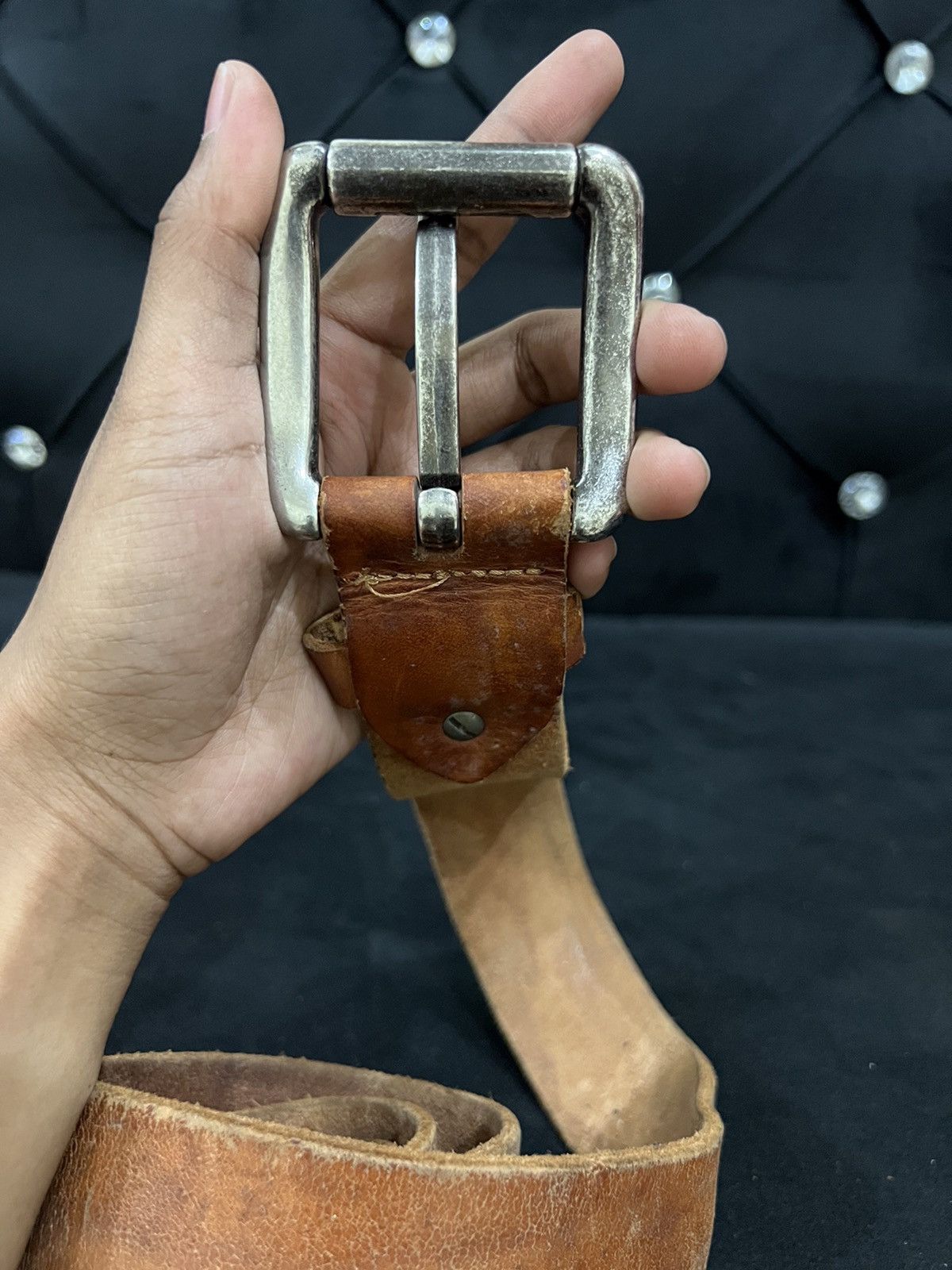 GAS GAS Leather Buckle Belt Size ONE SIZE - 5 Thumbnail