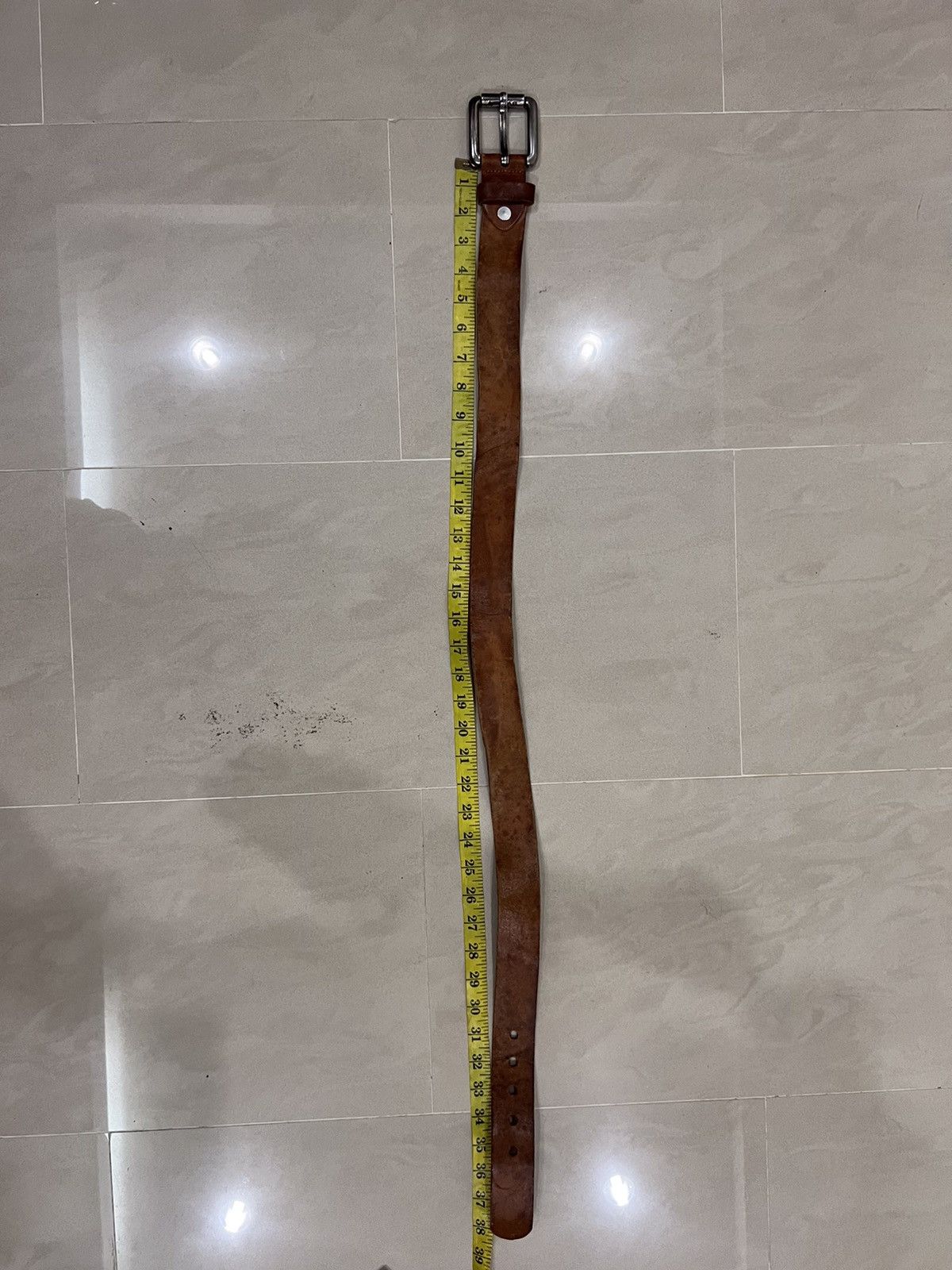 GAS GAS Leather Buckle Belt Size ONE SIZE - 10 Thumbnail