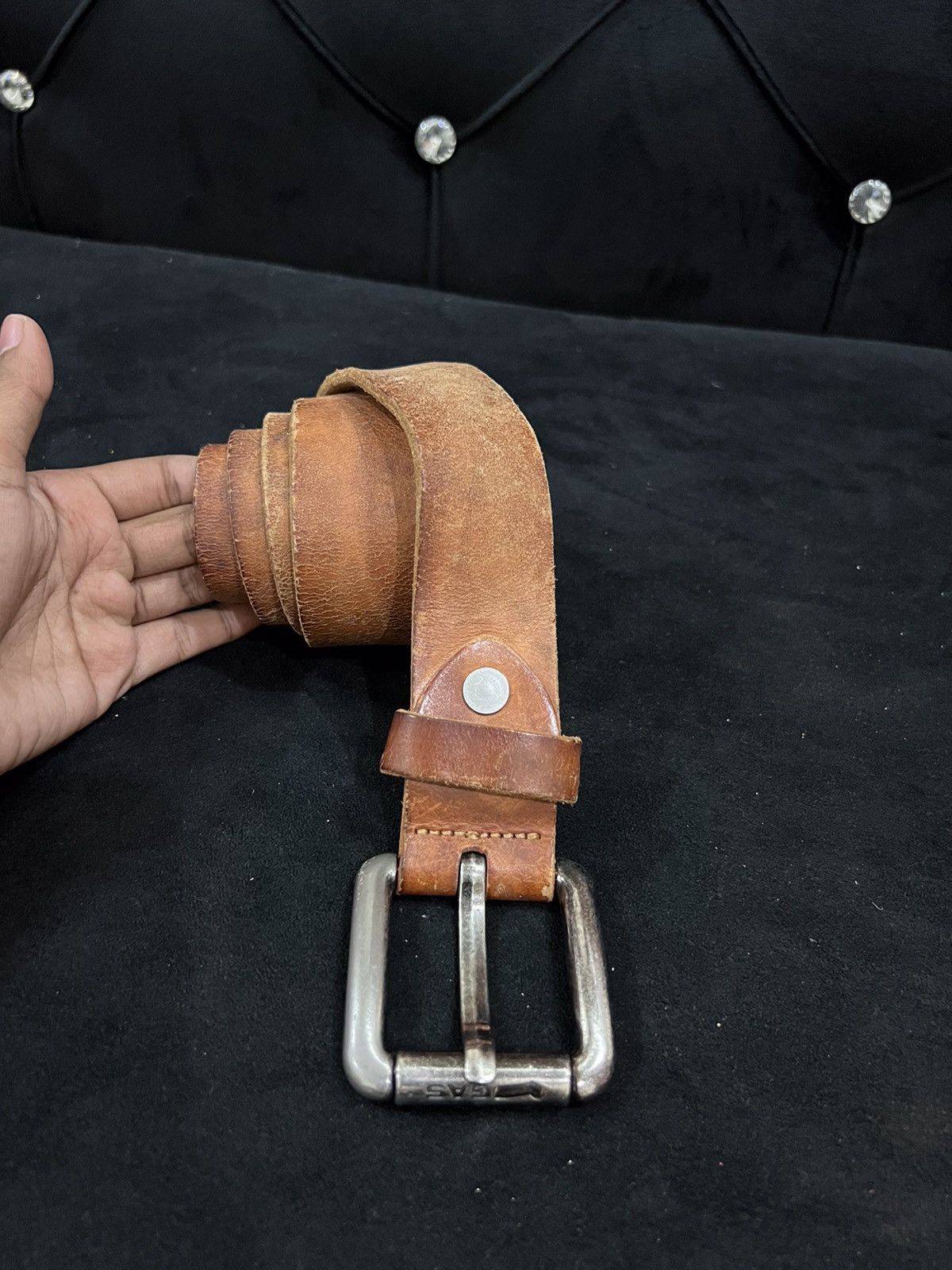 GAS GAS Leather Buckle Belt Size ONE SIZE - 3 Thumbnail