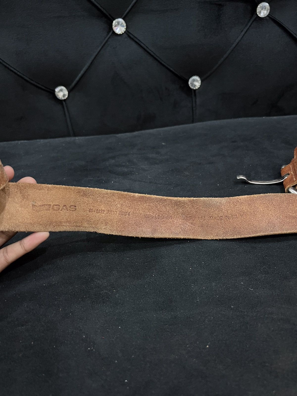 GAS GAS Leather Buckle Belt Size ONE SIZE - 6 Thumbnail