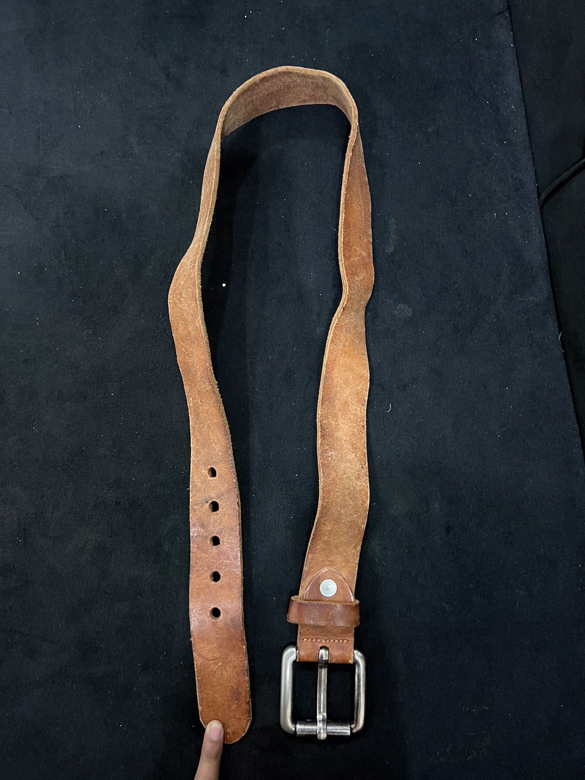 GAS GAS Leather Buckle Belt Size ONE SIZE - 8 Thumbnail