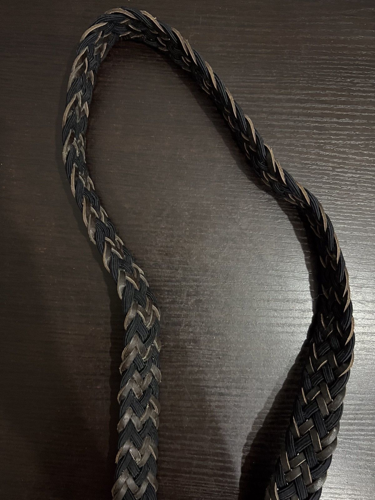 Genuine Leather Braided Genuine Leather Buckle Belt Size ONE SIZE - 6 Thumbnail
