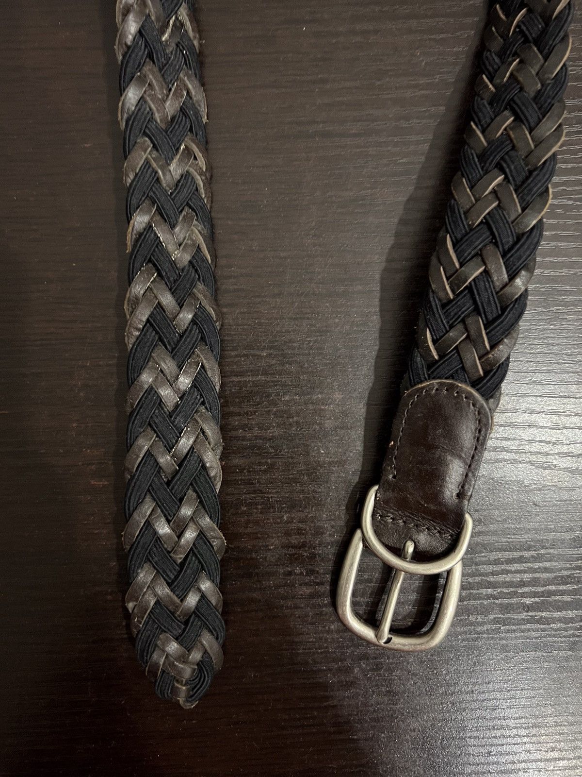 Genuine Leather Braided Genuine Leather Buckle Belt Size ONE SIZE - 5 Thumbnail