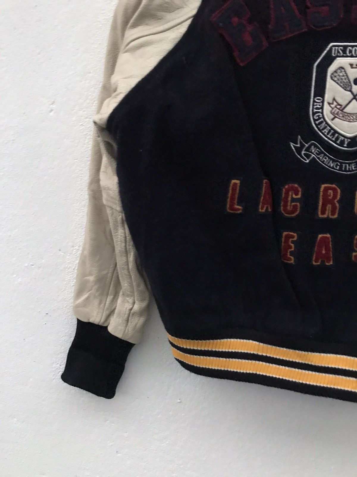 Japanese Brand East Boy Lacrosse East Embroidered Big Logo Varsity Jackets Size US S / EU 44-46 / 1 - 13 Thumbnail
