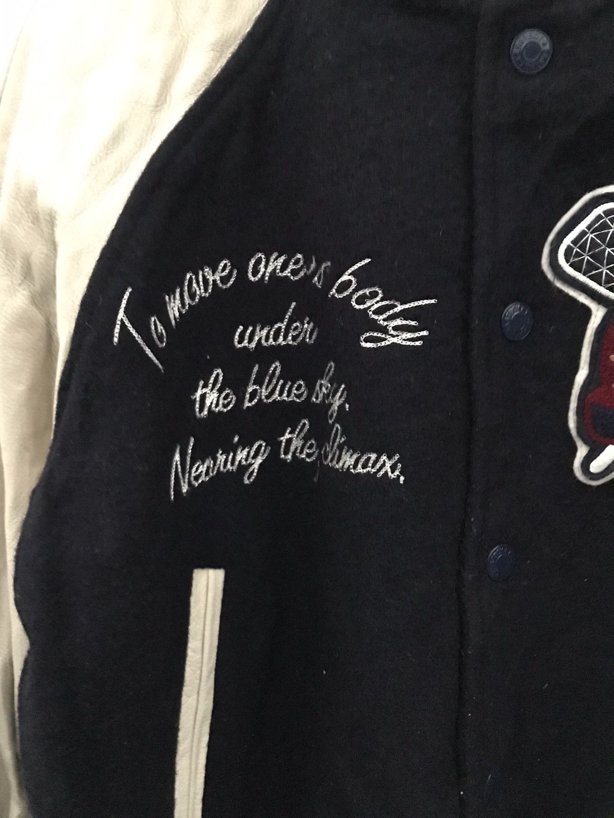 Japanese Brand East Boy Lacrosse East Embroidered Big Logo Varsity Jackets Size US S / EU 44-46 / 1 - 9 Thumbnail