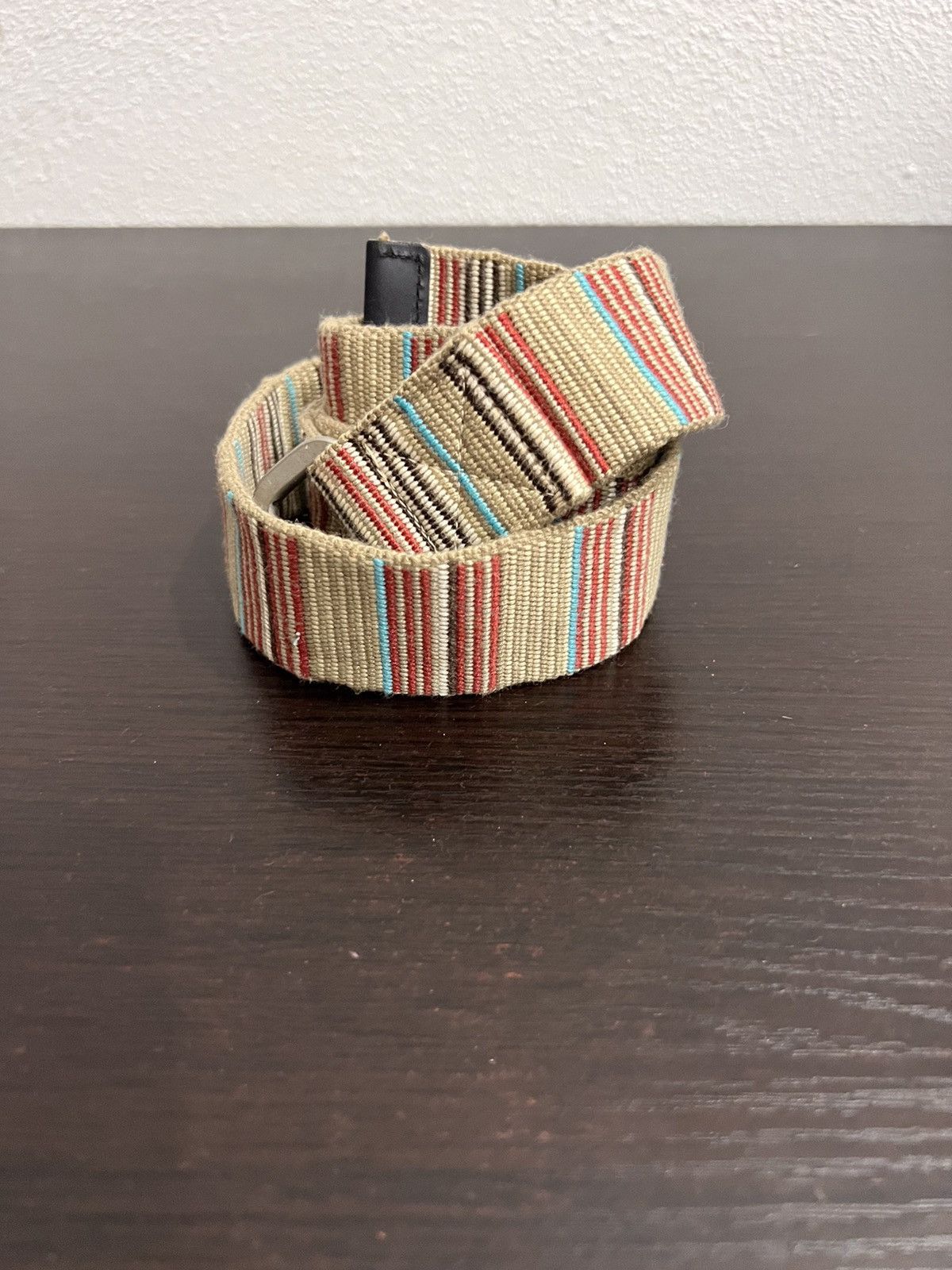 Japanese Brand Multicolour Elastic Canvas Buckle Belt Size ONE SIZE - 3 Thumbnail
