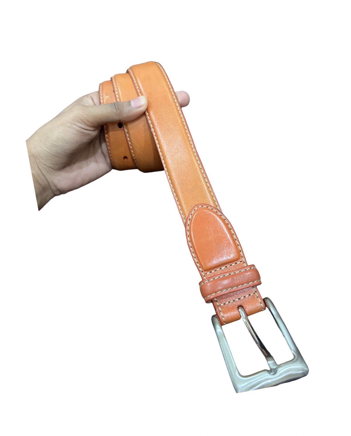 image of Unbrand Leather Buckle Belt, Men's
