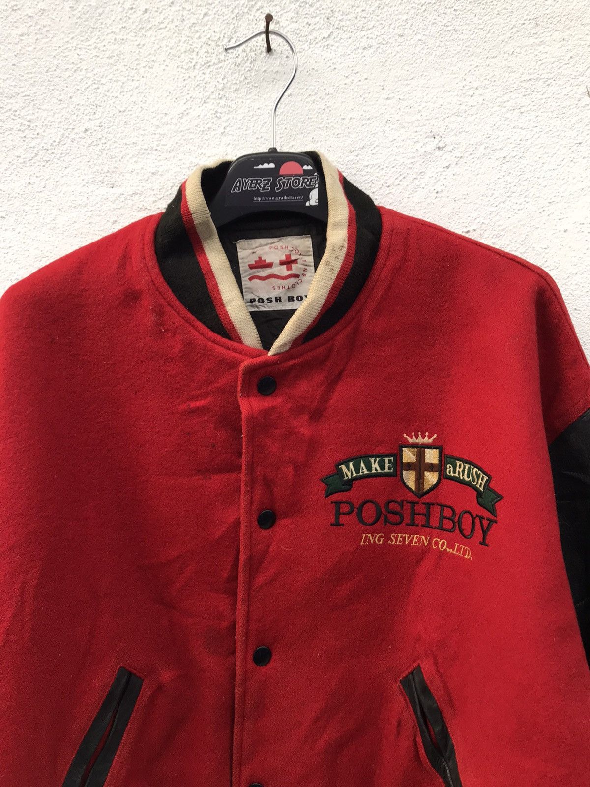 Japanese Brand × Sports Specialties Vintage Varsity Posh Boy Leather Embroidered Size US S / EU 44-46 / 1 - 3 Thumbnail