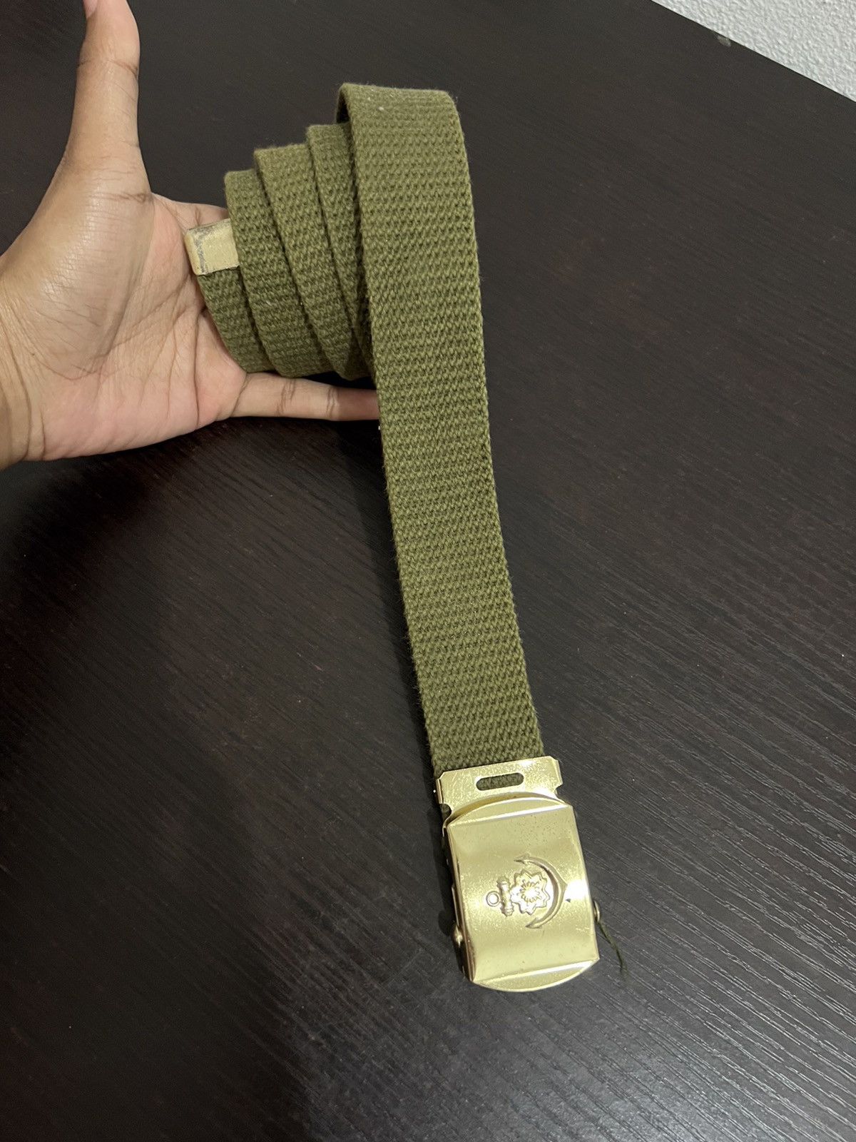 Japanese Brand Military Canvas Buckle Belt Size ONE SIZE - 2 Thumbnail