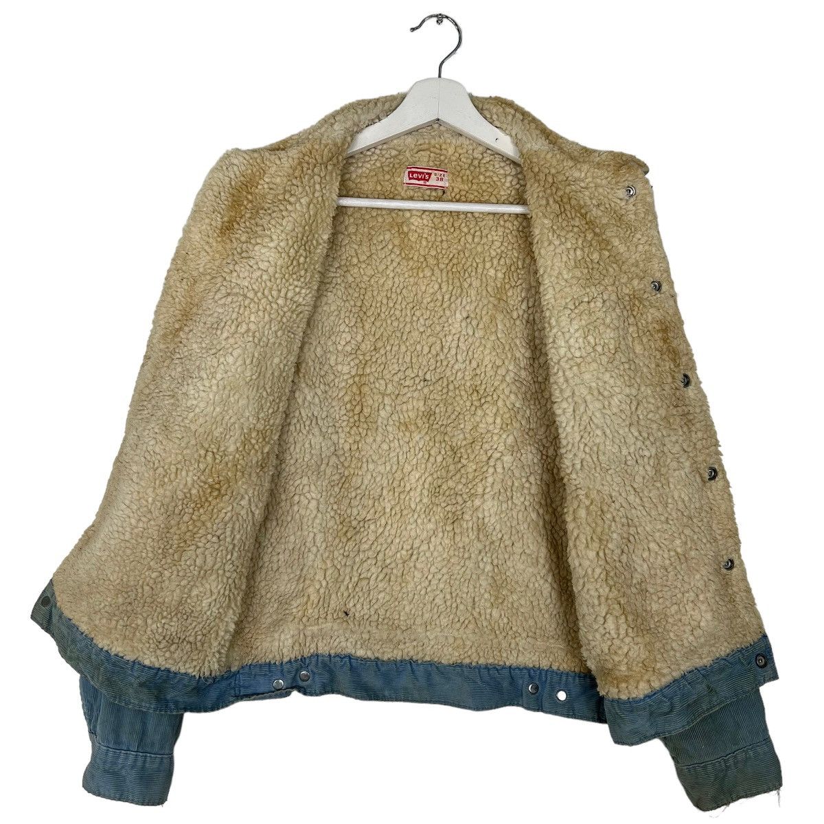 Levi's 💥 VINTAGE 70s LEVIS CORDUROY SHERPA LINER TRUCKER JACKET Size US M / EU 48-50 / 2 - 8 Thumbnail