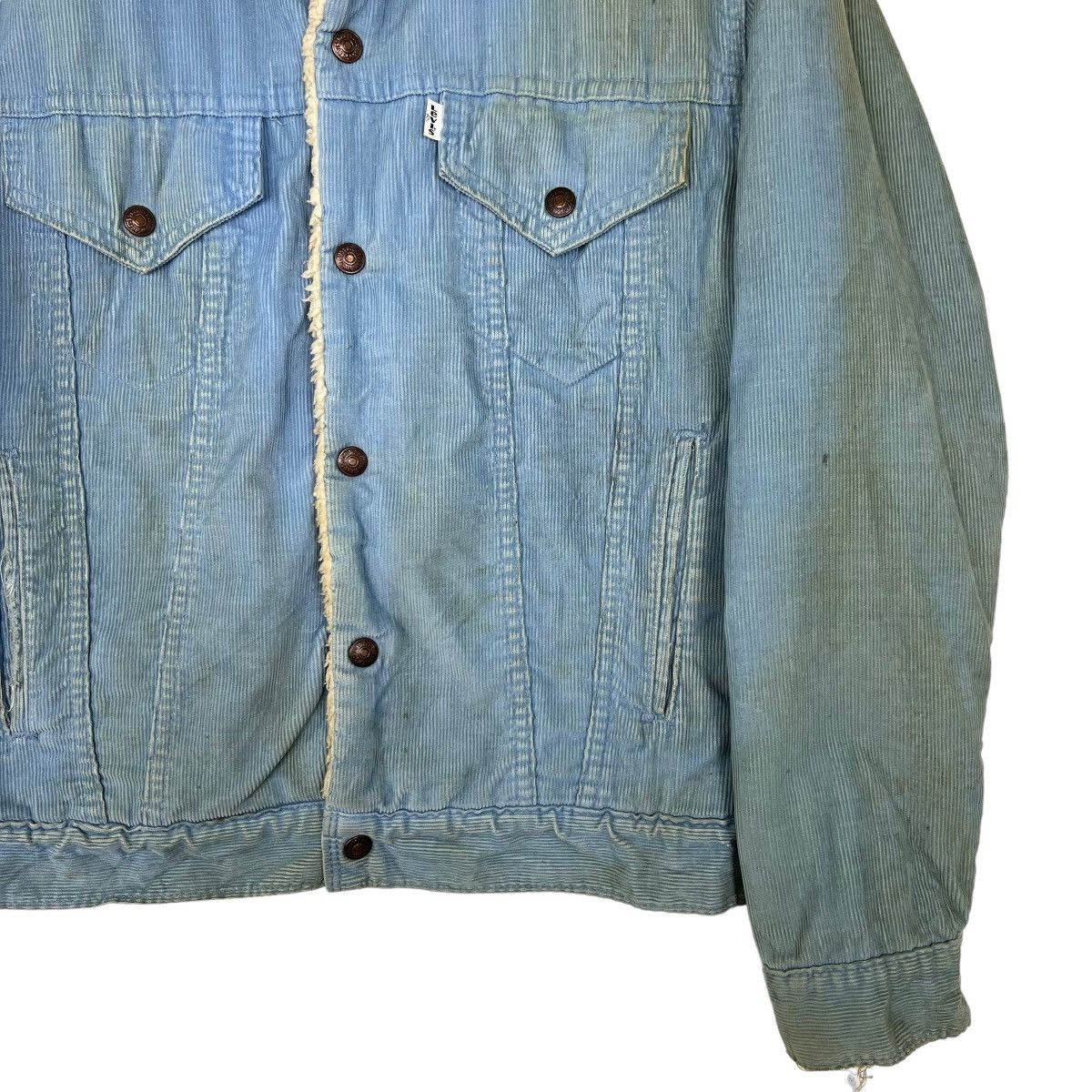 Levi's 💥 VINTAGE 70s LEVIS CORDUROY SHERPA LINER TRUCKER JACKET Size US M / EU 48-50 / 2 - 4 Thumbnail