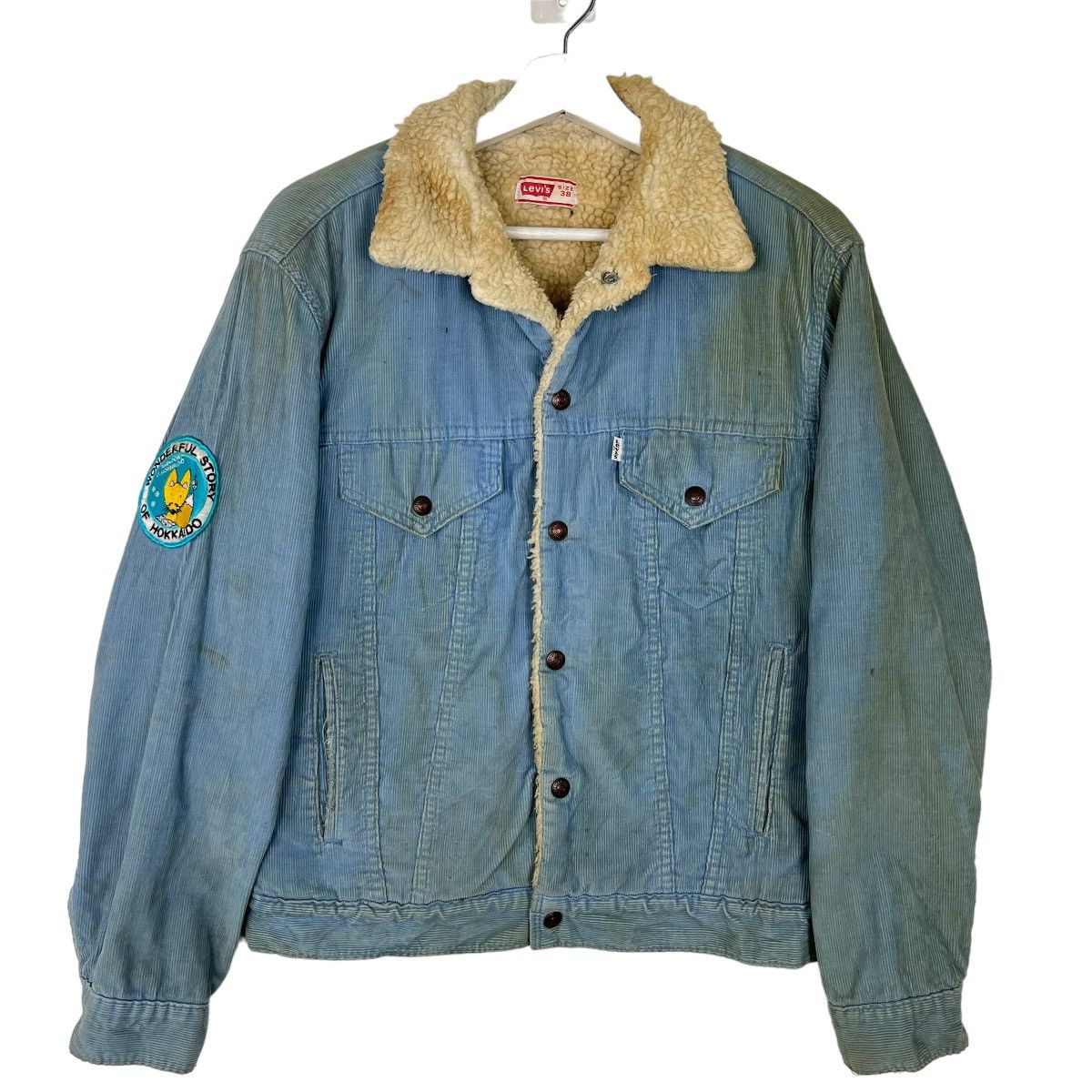 💥 VINTAGE 70s LEVIS CORDUROY SHERPA LINER TRUCKER JACKET