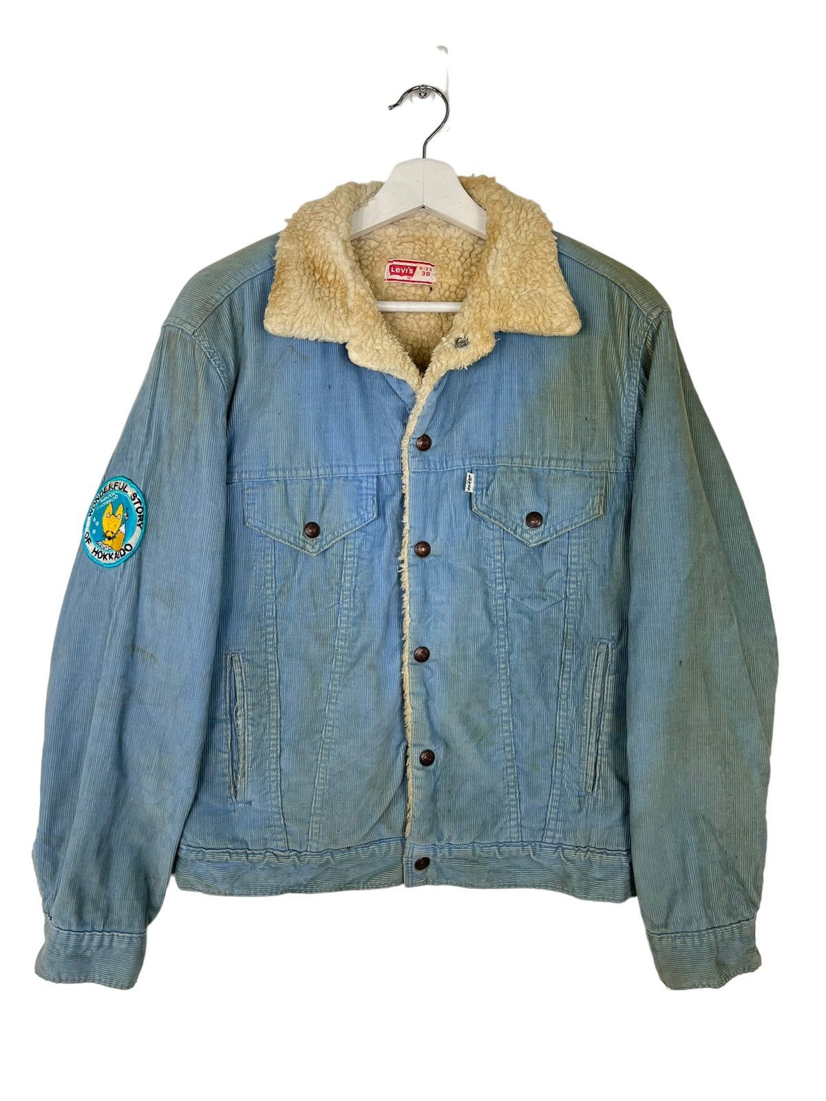 Levi's 💥 VINTAGE 70s LEVIS CORDUROY SHERPA LINER TRUCKER JACKET Size US M / EU 48-50 / 2 - 5 Thumbnail