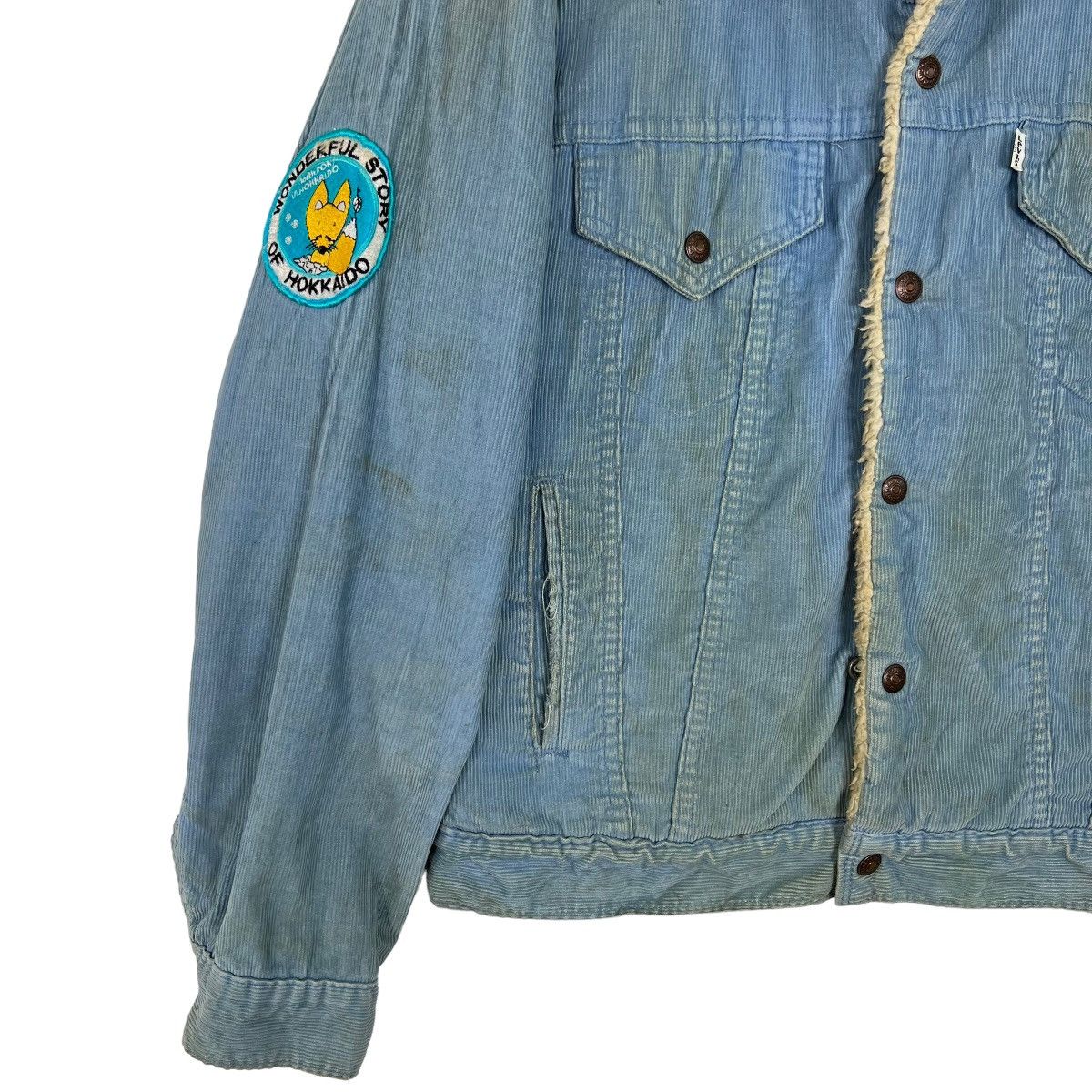Levi's 💥 VINTAGE 70s LEVIS CORDUROY SHERPA LINER TRUCKER JACKET Size US M / EU 48-50 / 2 - 2 Thumbnail