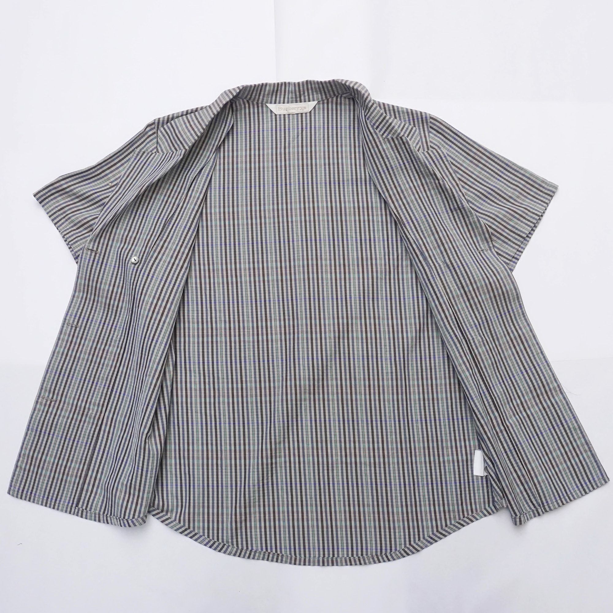 Burberry BURBERRYS Tartan Checkered Button-up Short Sleeves Blouse Size M / US 6-8 / IT 42-44 - 5 Thumbnail