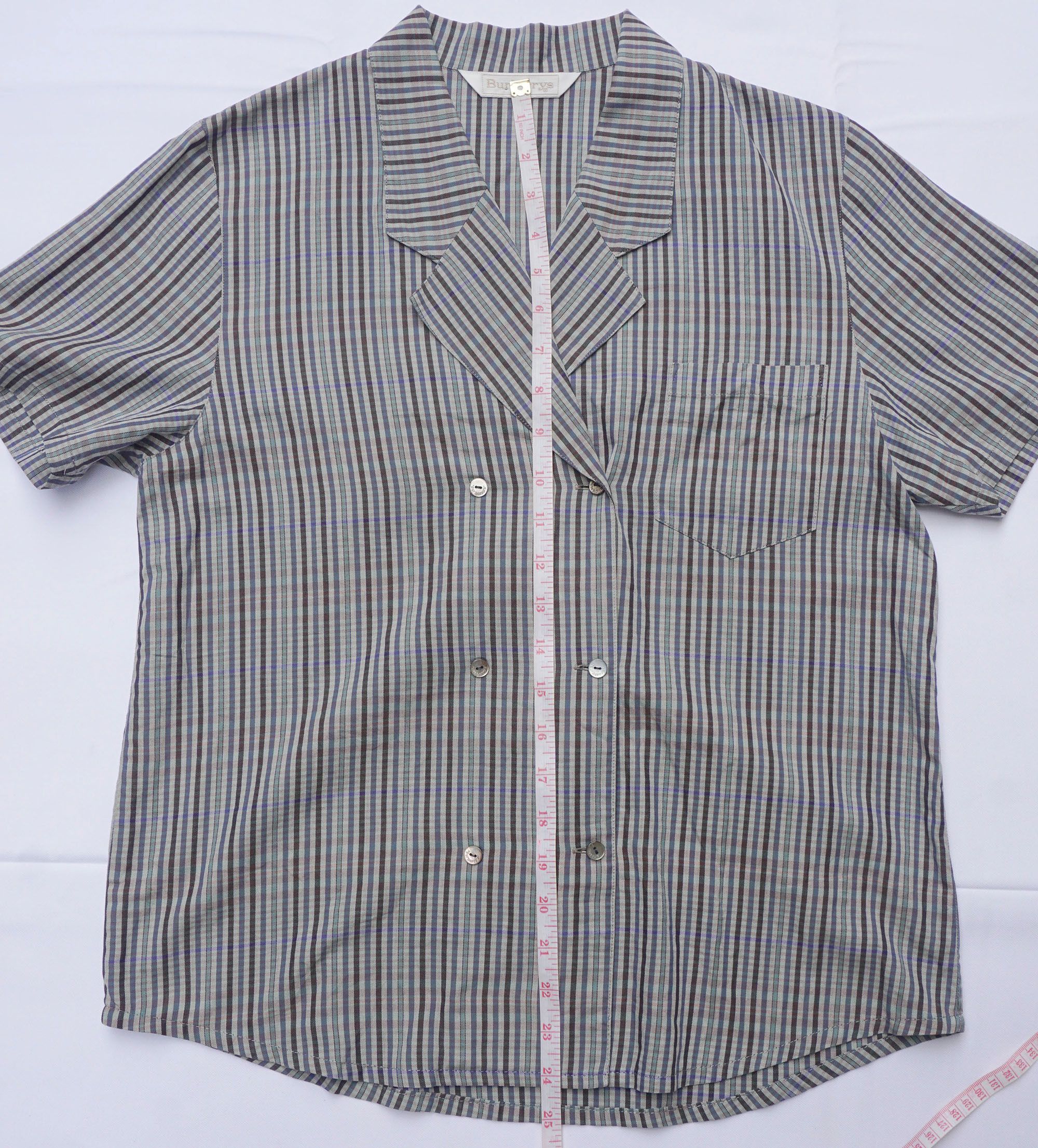 Burberry BURBERRYS Tartan Checkered Button-up Short Sleeves Blouse Size M / US 6-8 / IT 42-44 - 8 Thumbnail