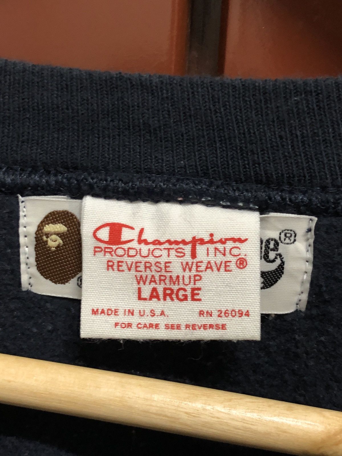 Bape × Champion A Bathing Ape College Logo Sweatshirts Size US L / EU 52-54 / 3 - 7 Thumbnail