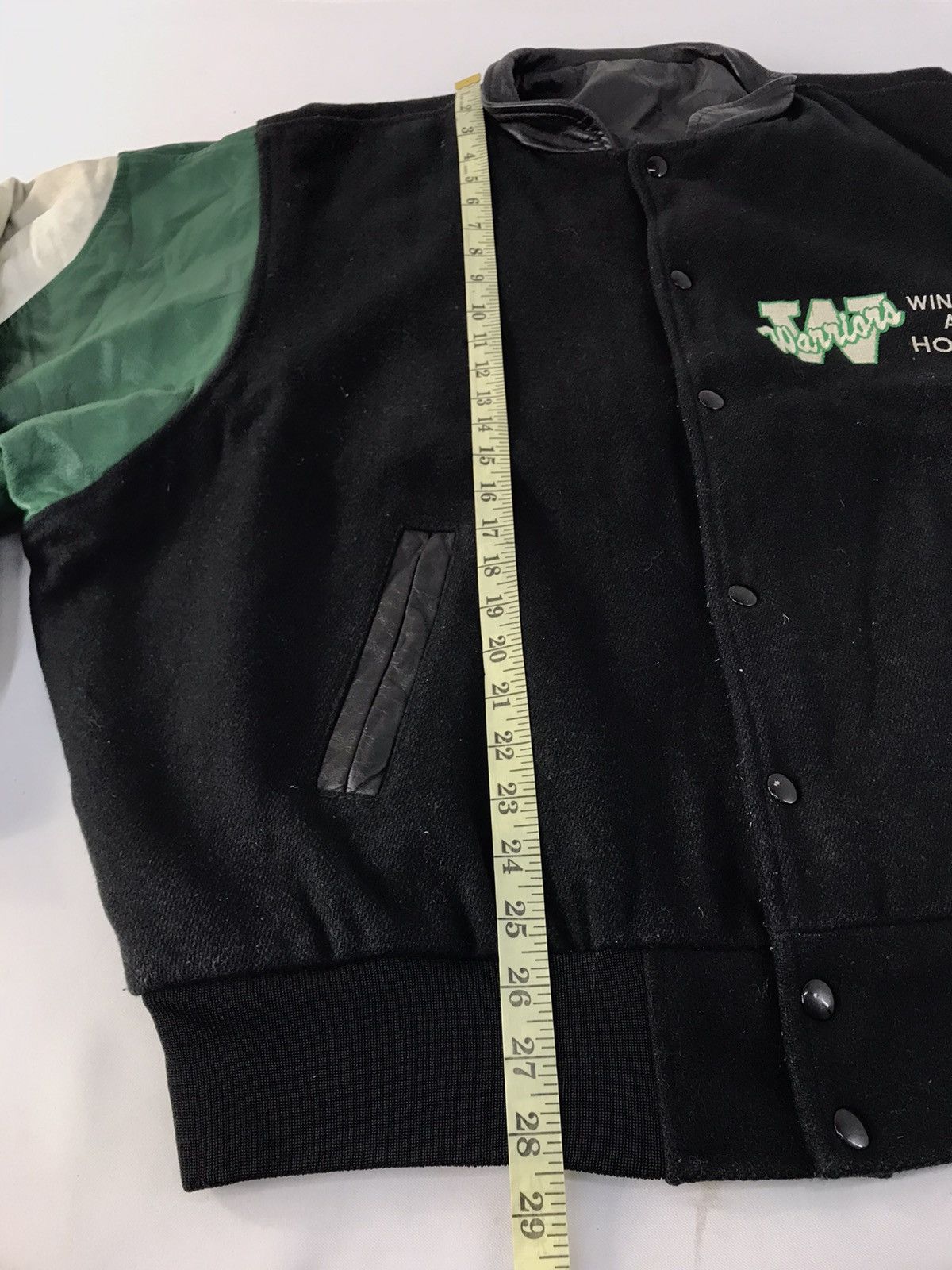 Vintage Shanter Warrior Winnipeg AAA Hockey Leather Jacket