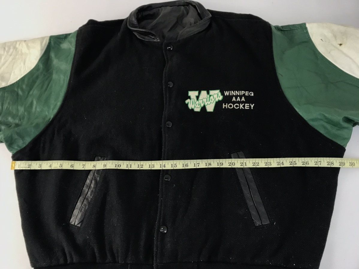 Vintage Shanter Warrior Winnipeg AAA Hockey Leather Jacket