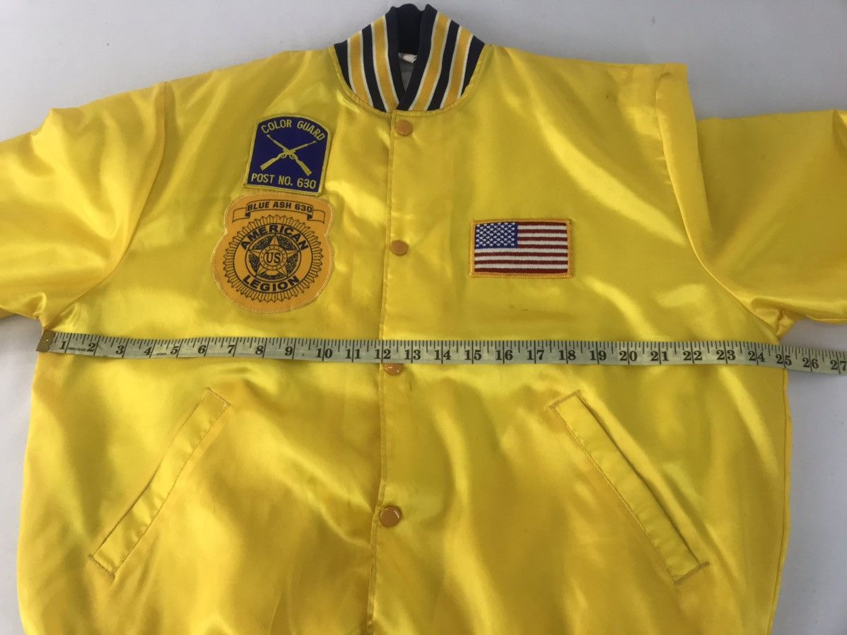 Vintage Varsity Bomber Jacket American Legion Blue Ash College Satin Size US L / EU 52-54 / 3 - 10 Thumbnail