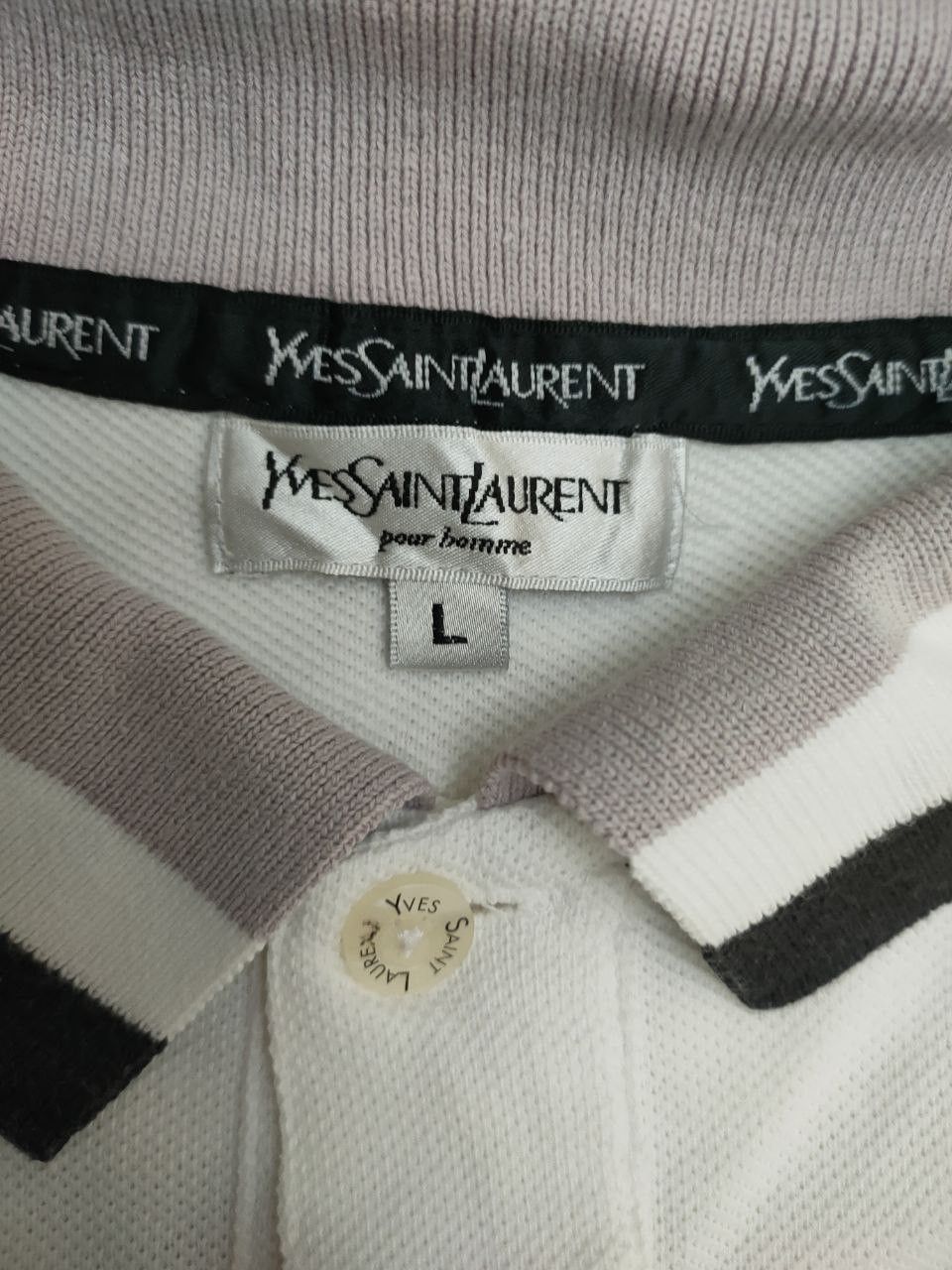 Yves Saint Laurent Vintage YSL Longsleeve Polo Size US L / EU 52-54 / 3 - 6 Thumbnail