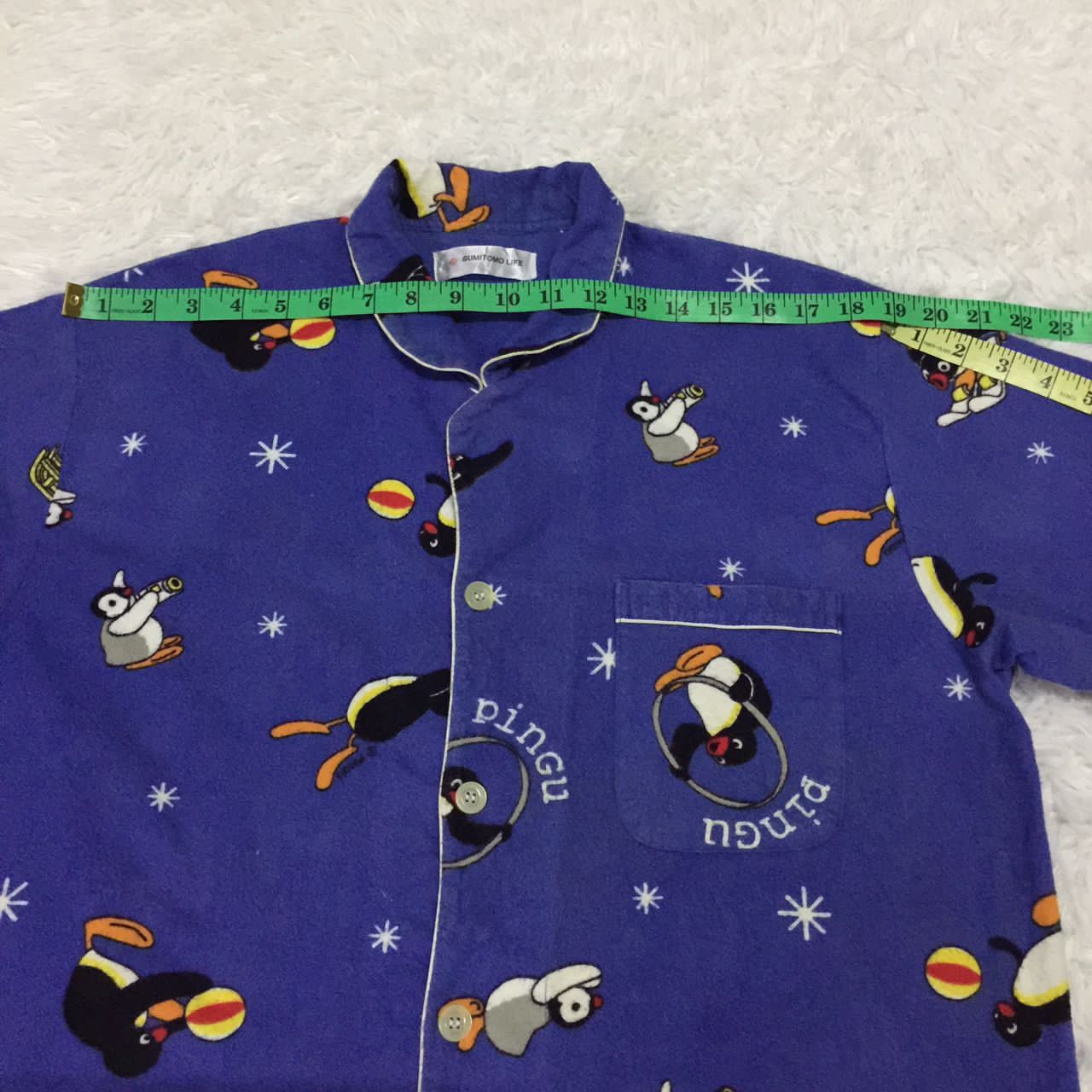 Anime × Japanese Brand Pingu cartoon printed button up sleepwear like shirt Size US M / EU 48-50 / 2 - 7 Thumbnail