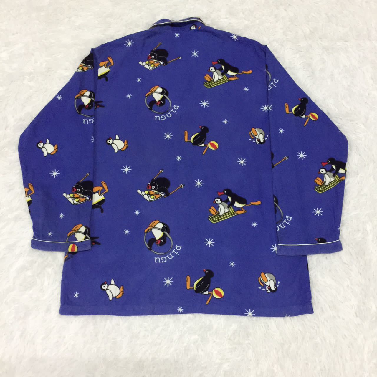 Anime × Japanese Brand Pingu cartoon printed button up sleepwear like shirt Size US M / EU 48-50 / 2 - 2 Thumbnail