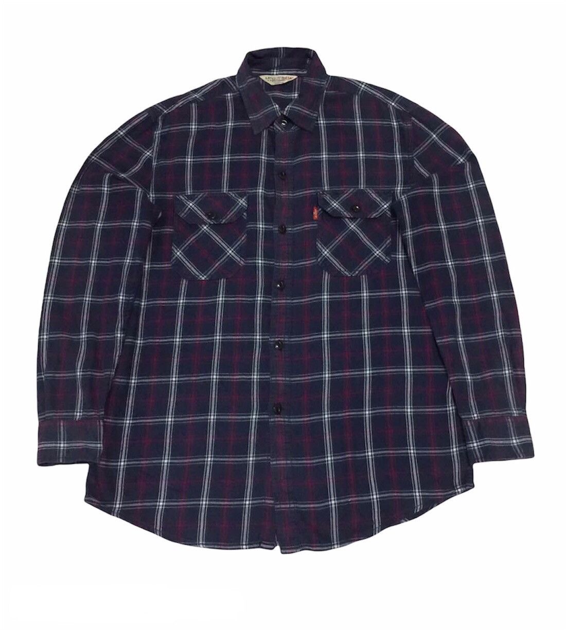 Flannel Levis Red Tab Flannel Button Up Jacket Shirt Size US M / EU 48-50 / 2 - 1 Thumbnail