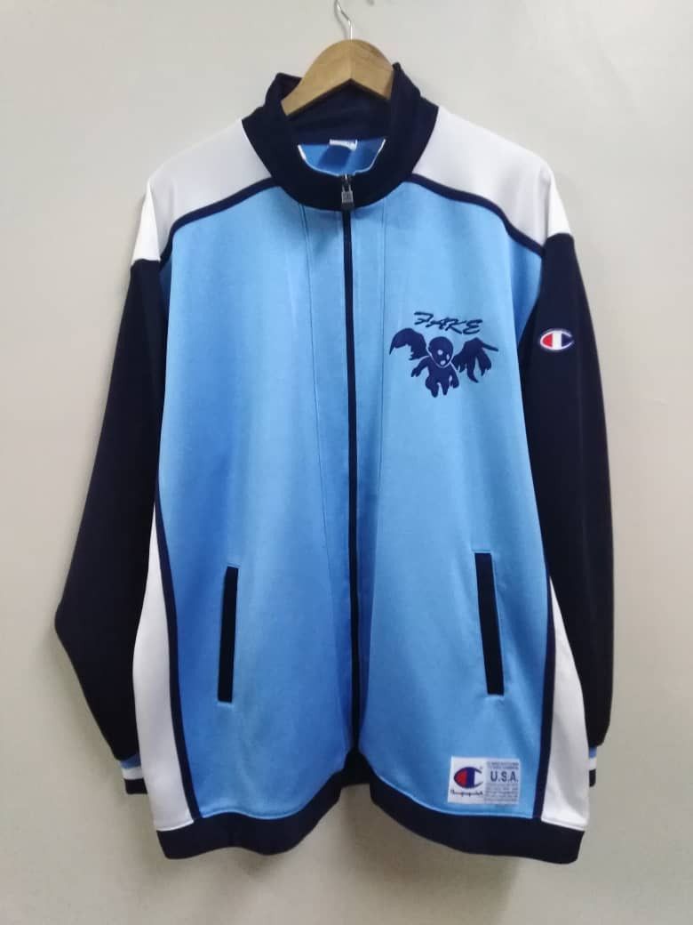 Vintage Big Logo Colourblock Champion Sweater