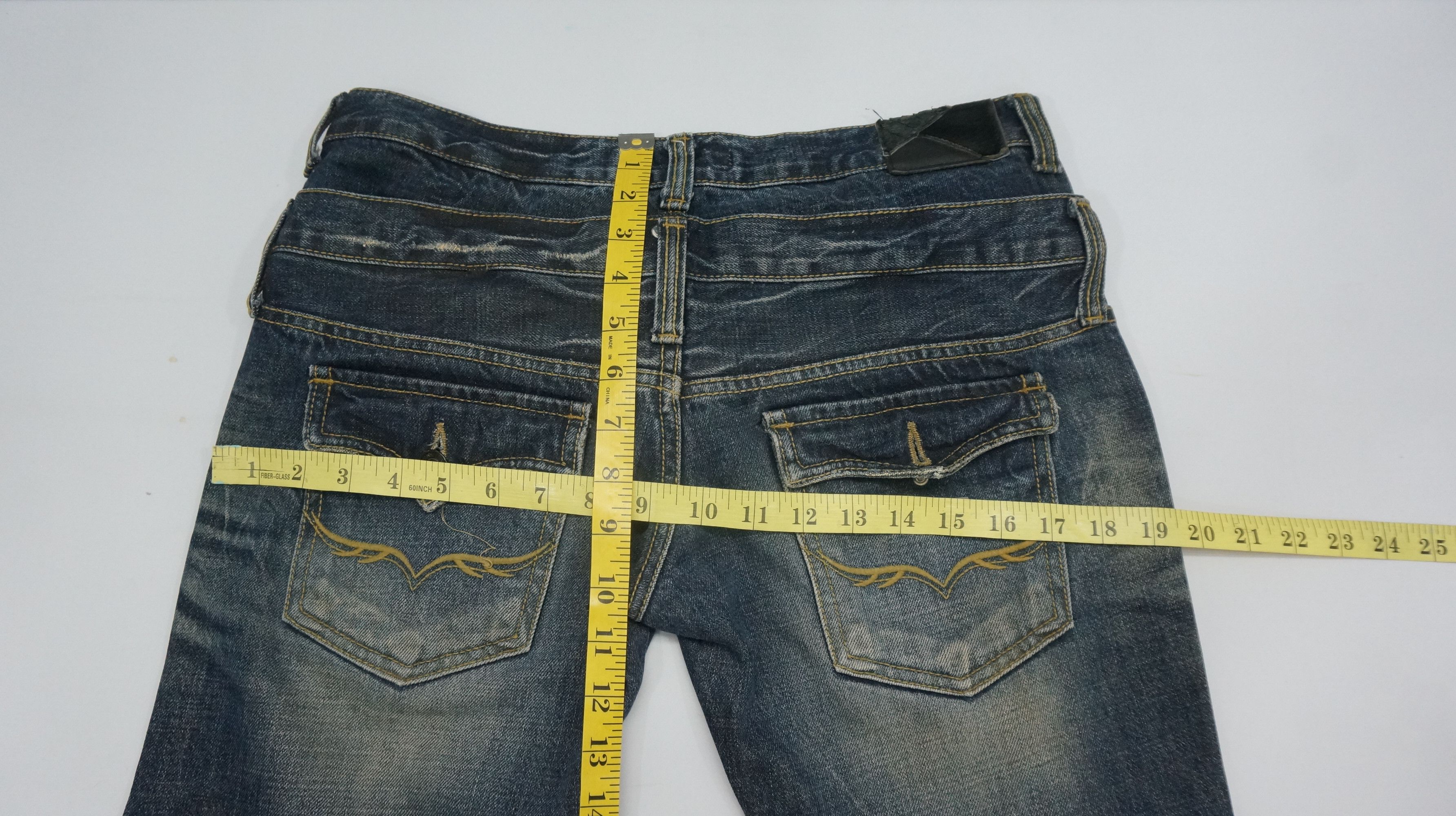 GOSTAR DE FUGA FUGA Vintage Distressed Double Waist Lowrise Flared Jeans Size US 30 / EU 46 - 17 Thumbnail
