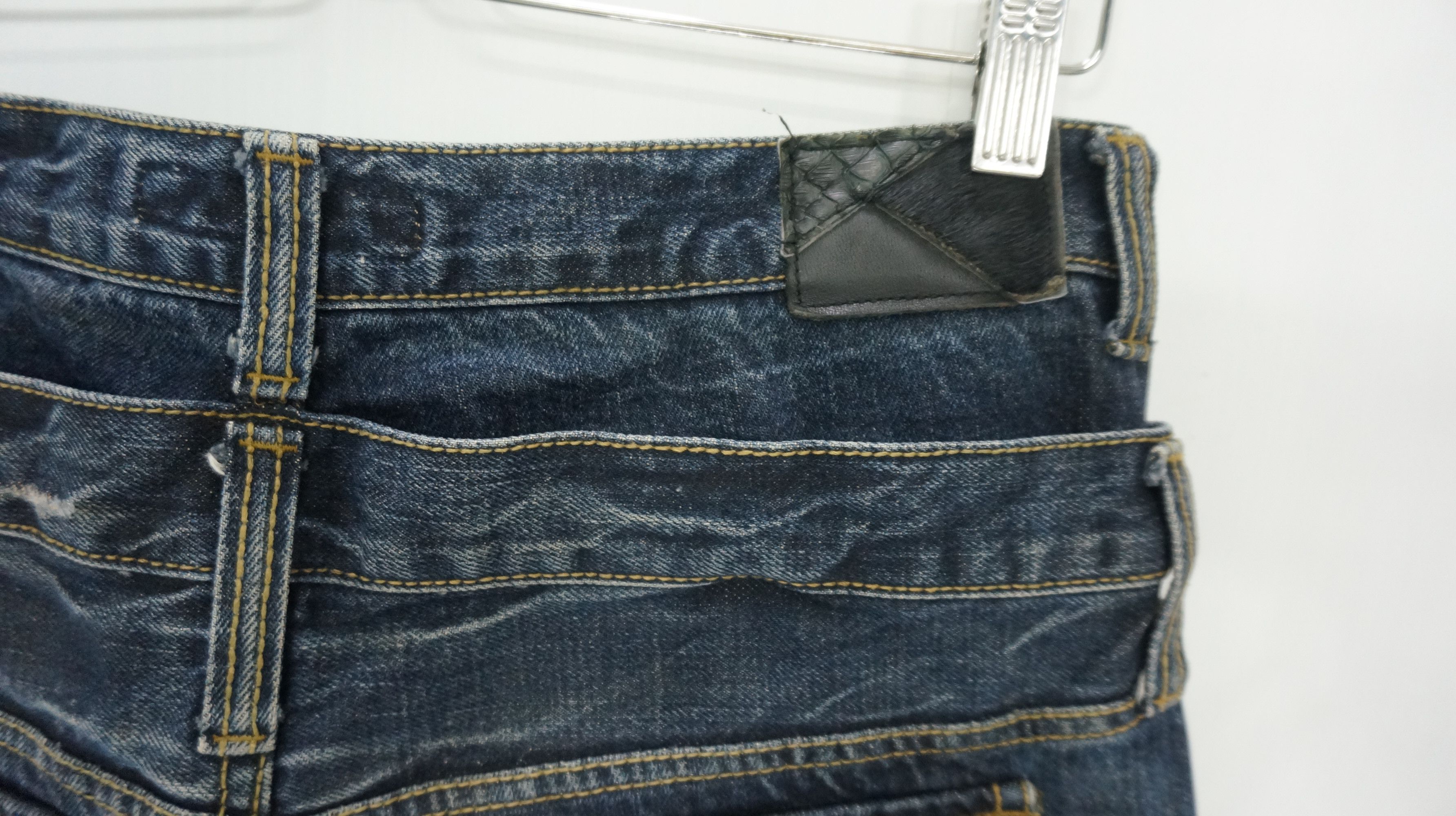 GOSTAR DE FUGA FUGA Vintage Distressed Double Waist Lowrise Flared Jeans Size US 30 / EU 46 - 10 Thumbnail
