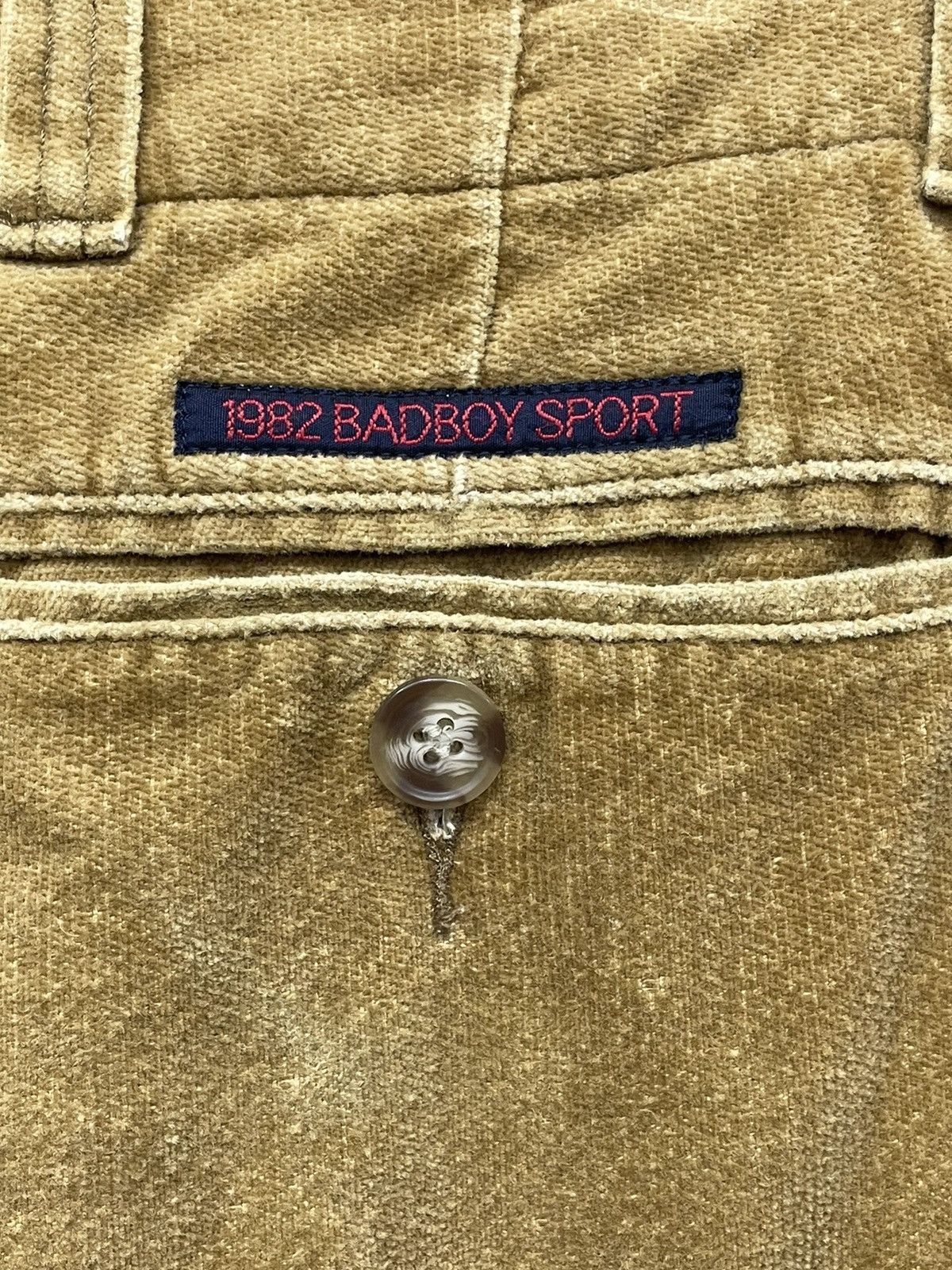 Bad Son Vintage 1982 BAD BOY SPORT Baggy Velvet Cargo Pants Size US 30 / EU 46 - 3 Thumbnail