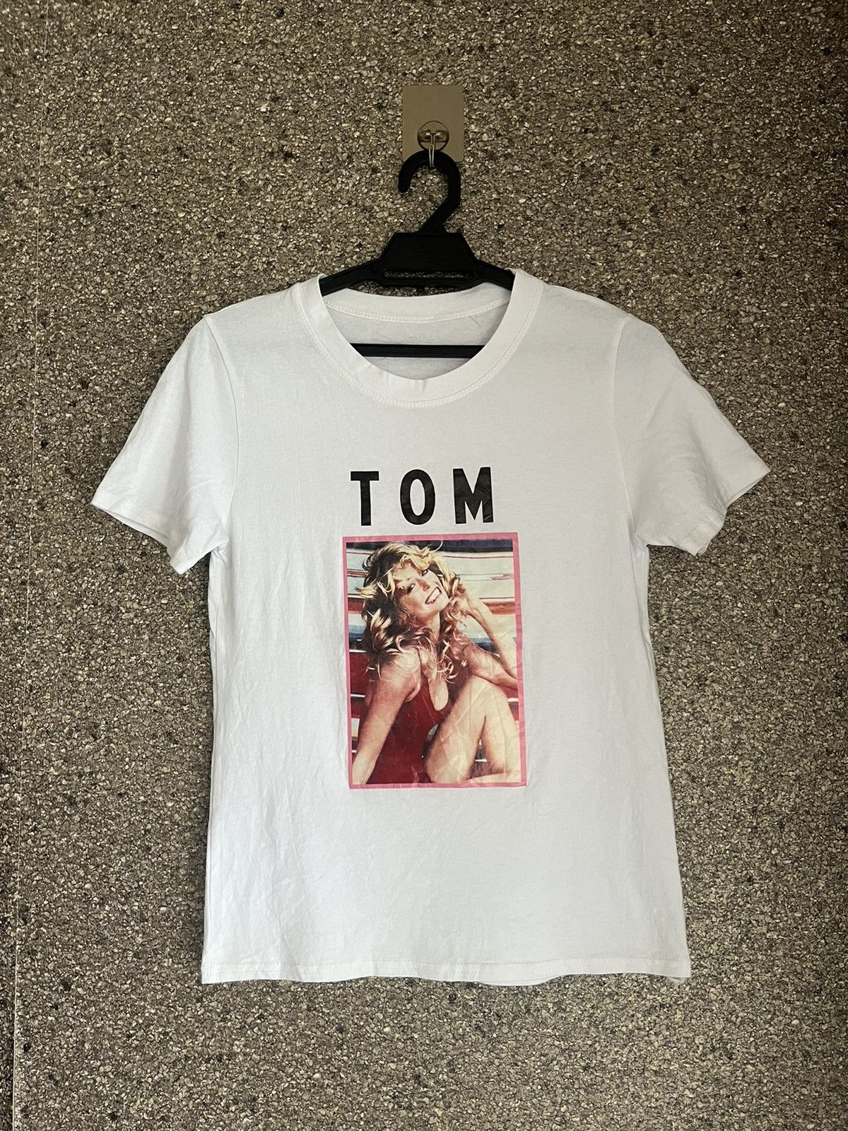 image of Hollywod x Movie Tom Vintage Farah Fawcett in White, Men's (Size Small)