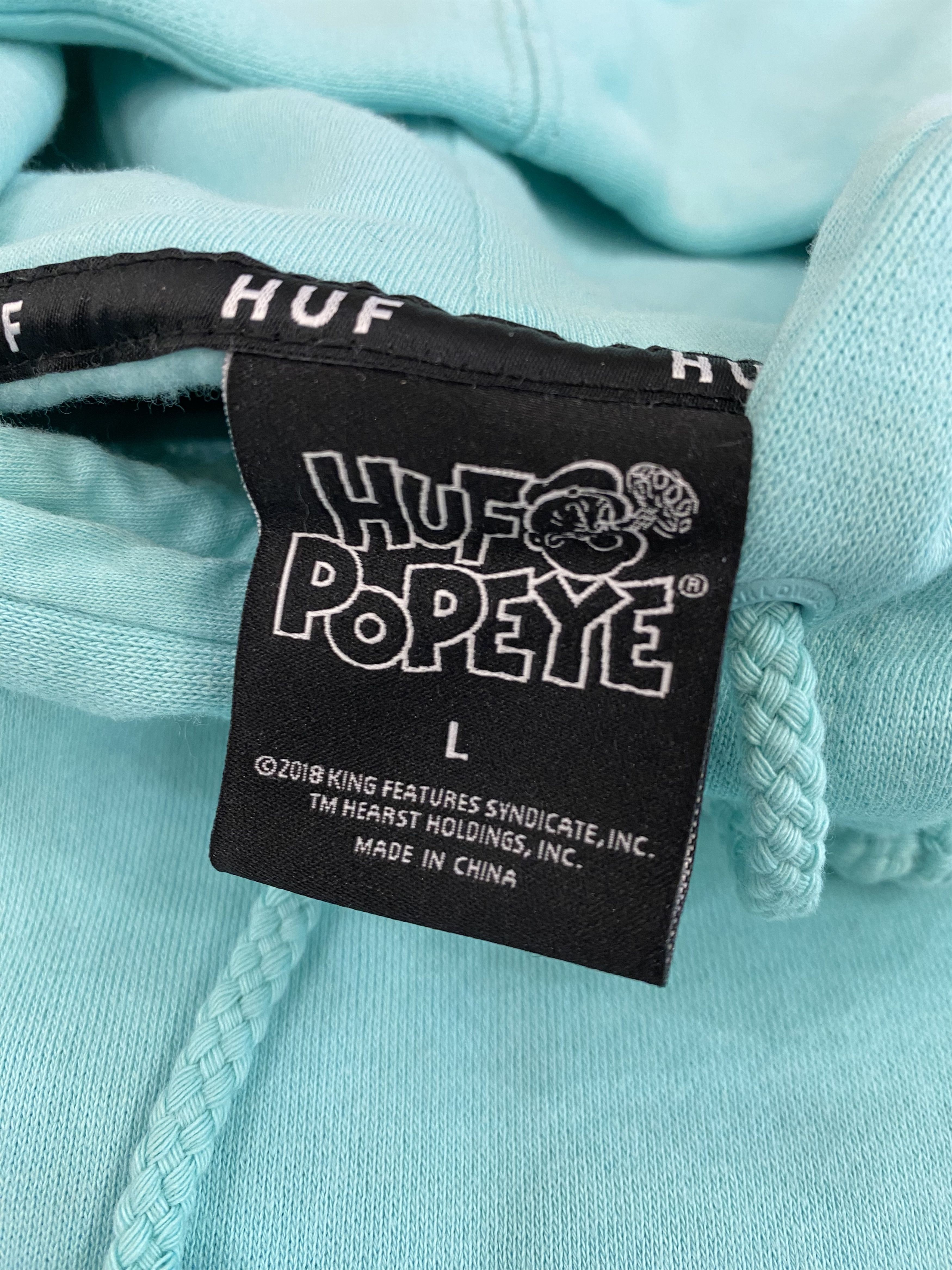 Huf HUF Popeye Classic H Logo Pullover Hoodie Mint Large Size US L / EU 52-54 / 3 - 7 Thumbnail