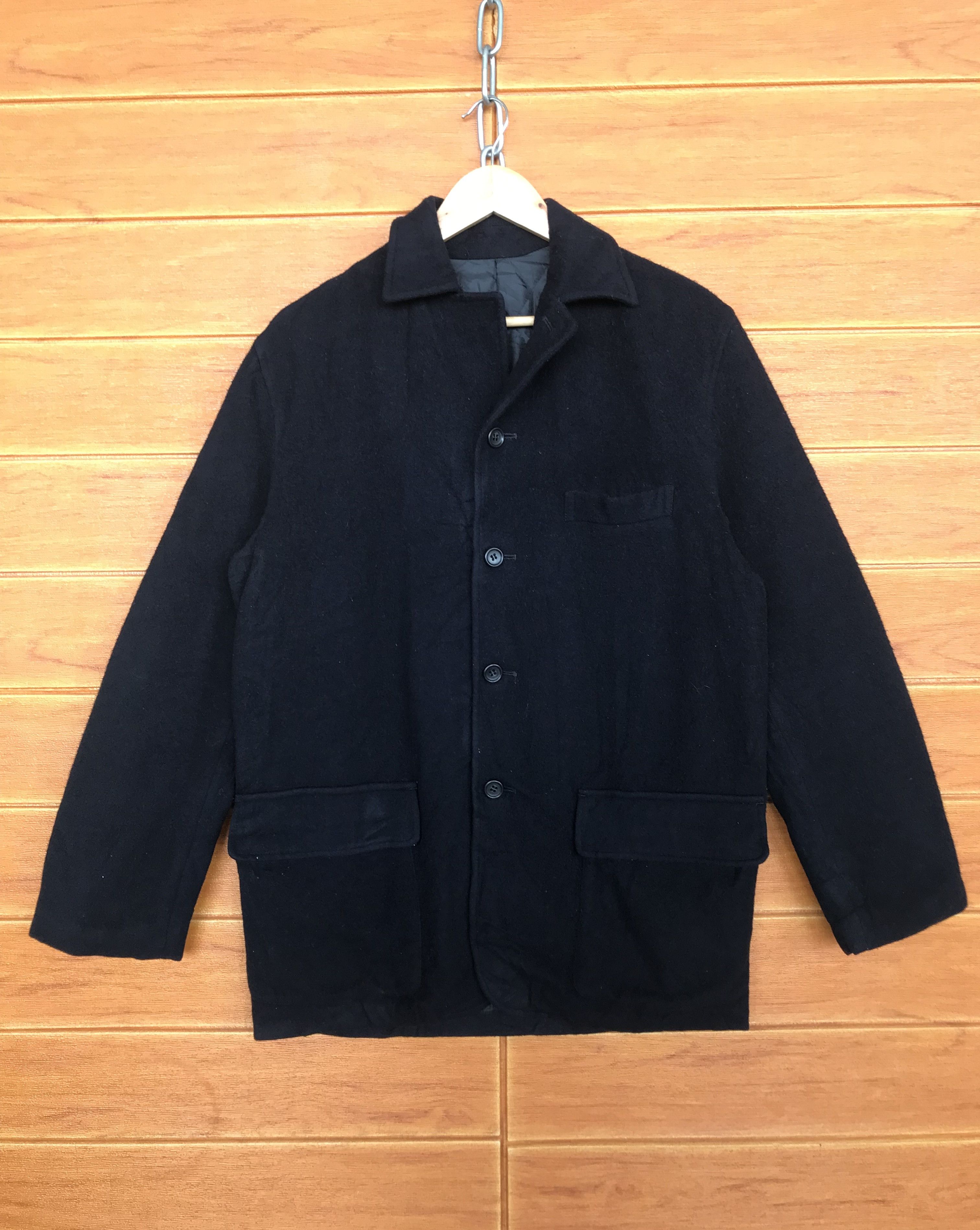 Issey Miyake Vintage 90s ISSEY MIYAKE Wool Work Jacket Size US M / EU 48-50 / 2 - 2 Thumbnail