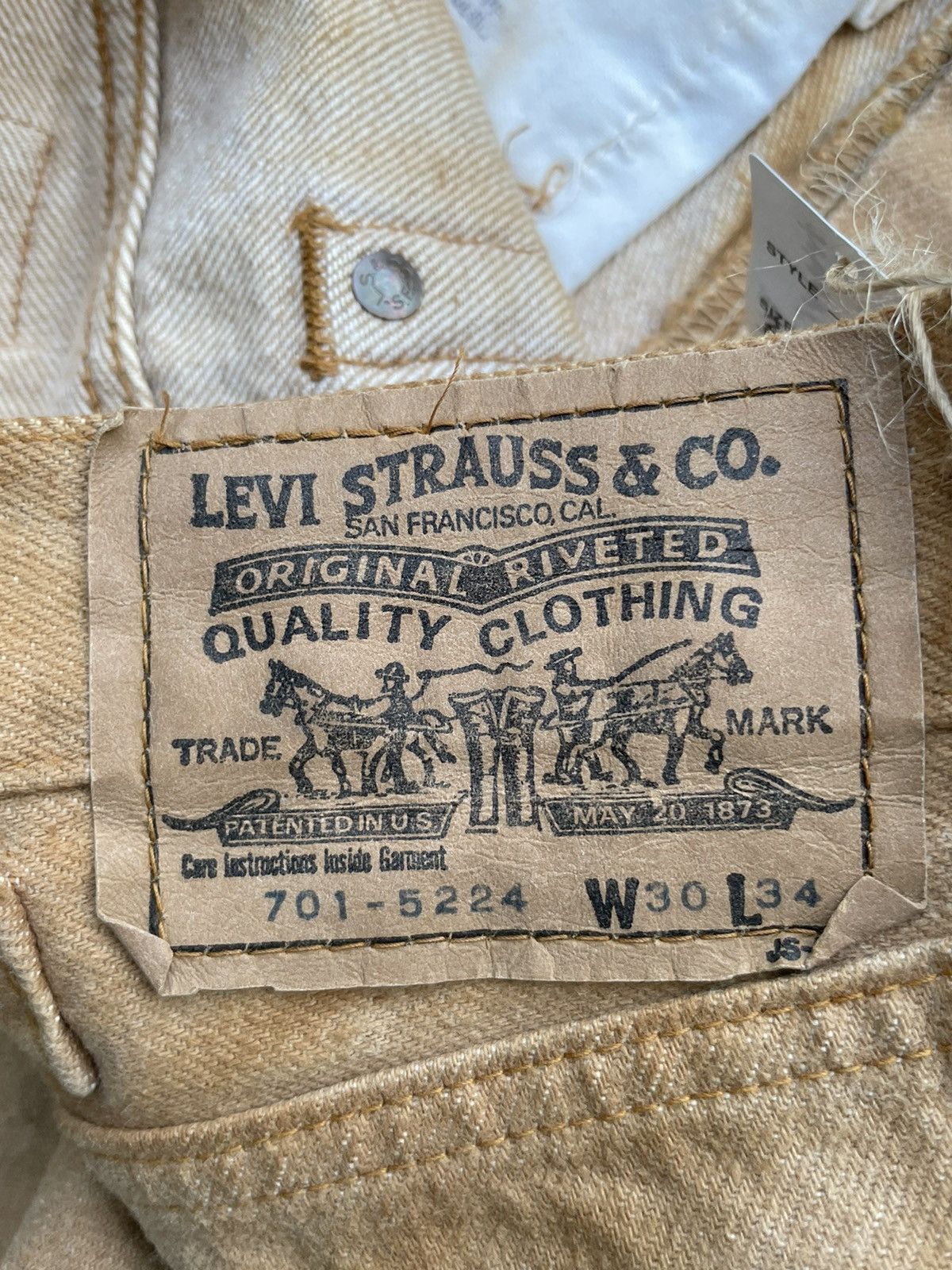 Levi's Vintage 1992 Levis 701 E Denim Size US 30 / EU 46 - 9 Thumbnail