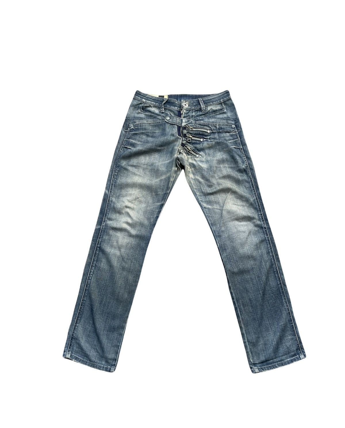 image of Le Jean De Marithe Francois Girbaud Aging Wash Denim in Blue, Men's (Size 32)