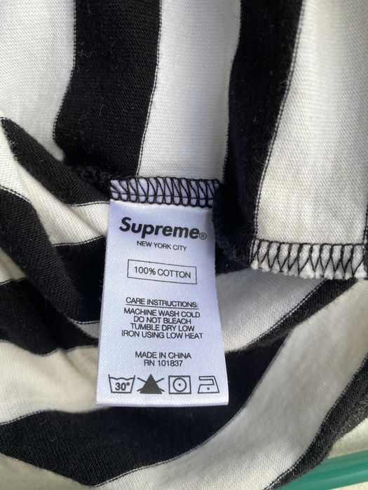 supreme t shirt black and white