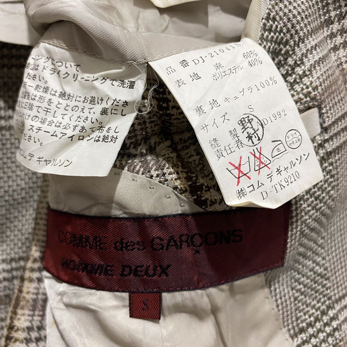 Comme des Garcons Vintage AD1992 COMME des GARÇONS HOMME DEUX Striped Jacket Size 44L - 7 Thumbnail