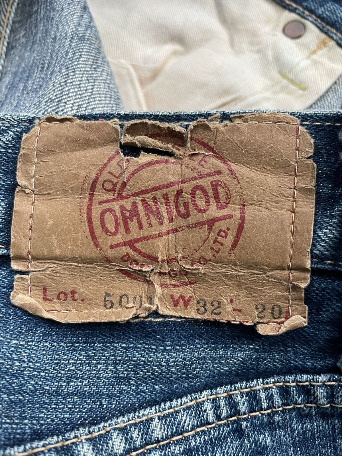 Japanese Brand × OMNIGOD × Vintage Vintage Omnigod Selvedge Aging Wash Denim Size US 33 - 12 Thumbnail