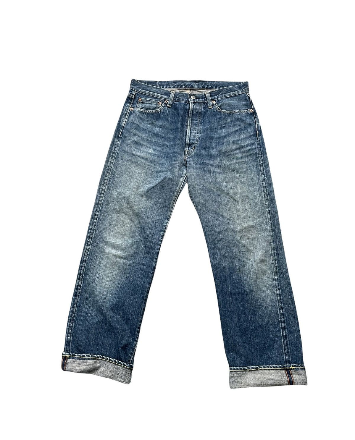 image of Omnigod Selvedge Aging Wash Denim in Blue, Men's (Size 33)