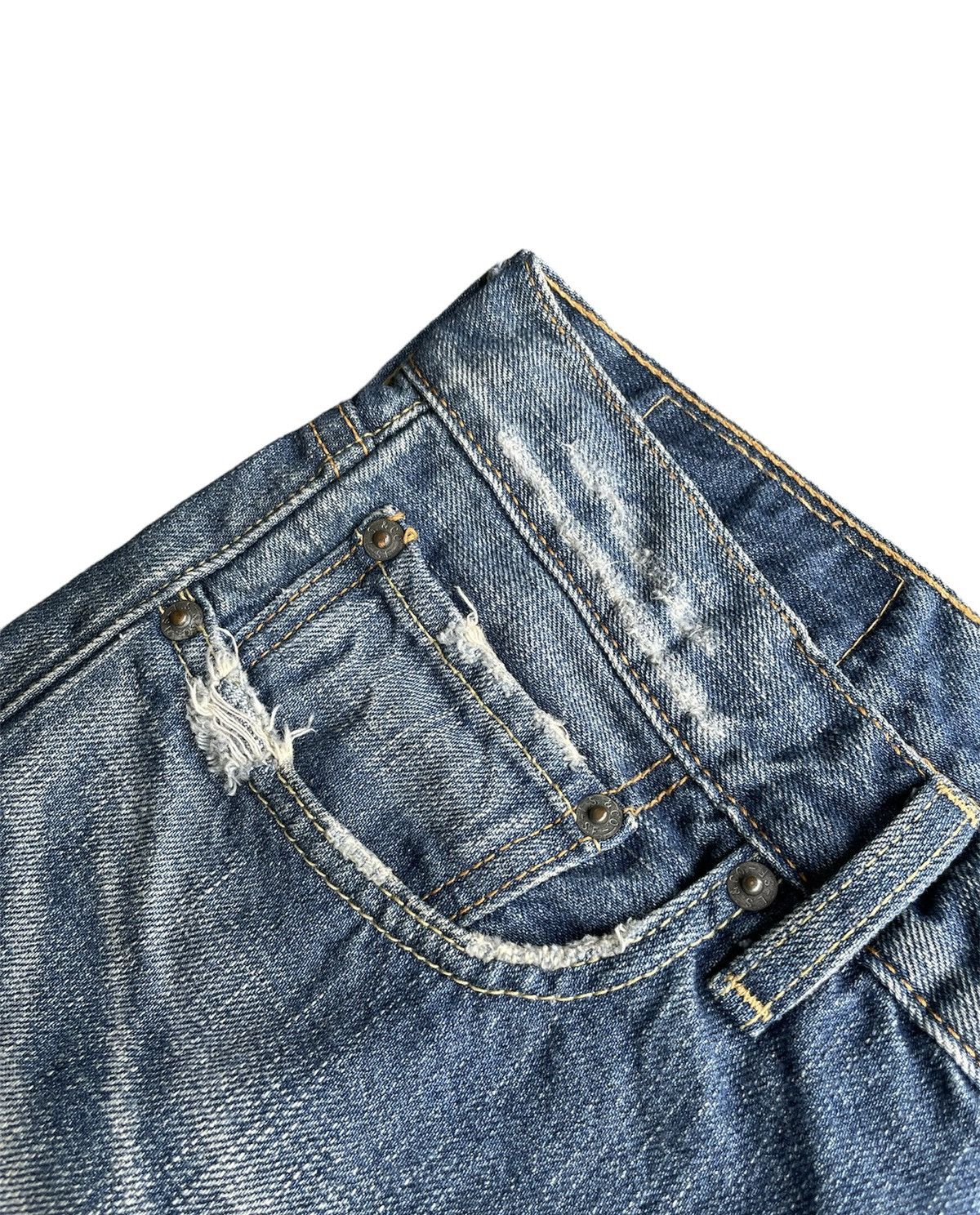 Le Grande Bleu (L.G.B.) × Levi's Levi’s 505 e 2006 Vintage Aging Distressed Denim Size US 34 / EU 50 - 7 Thumbnail