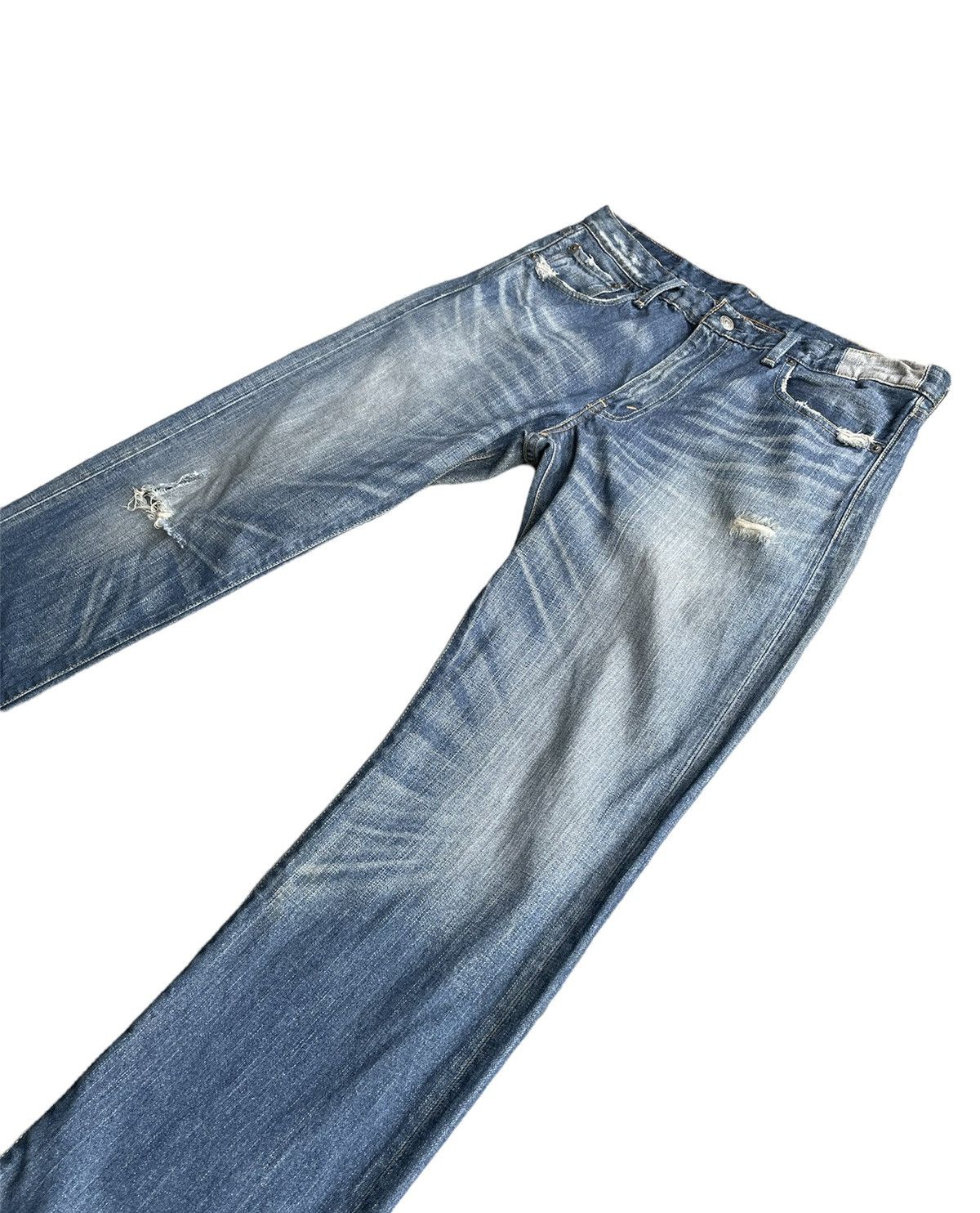 Le Grande Bleu (L.G.B.) × Levi's Levi’s 505 e 2006 Vintage Aging Distressed Denim Size US 34 / EU 50 - 3 Thumbnail
